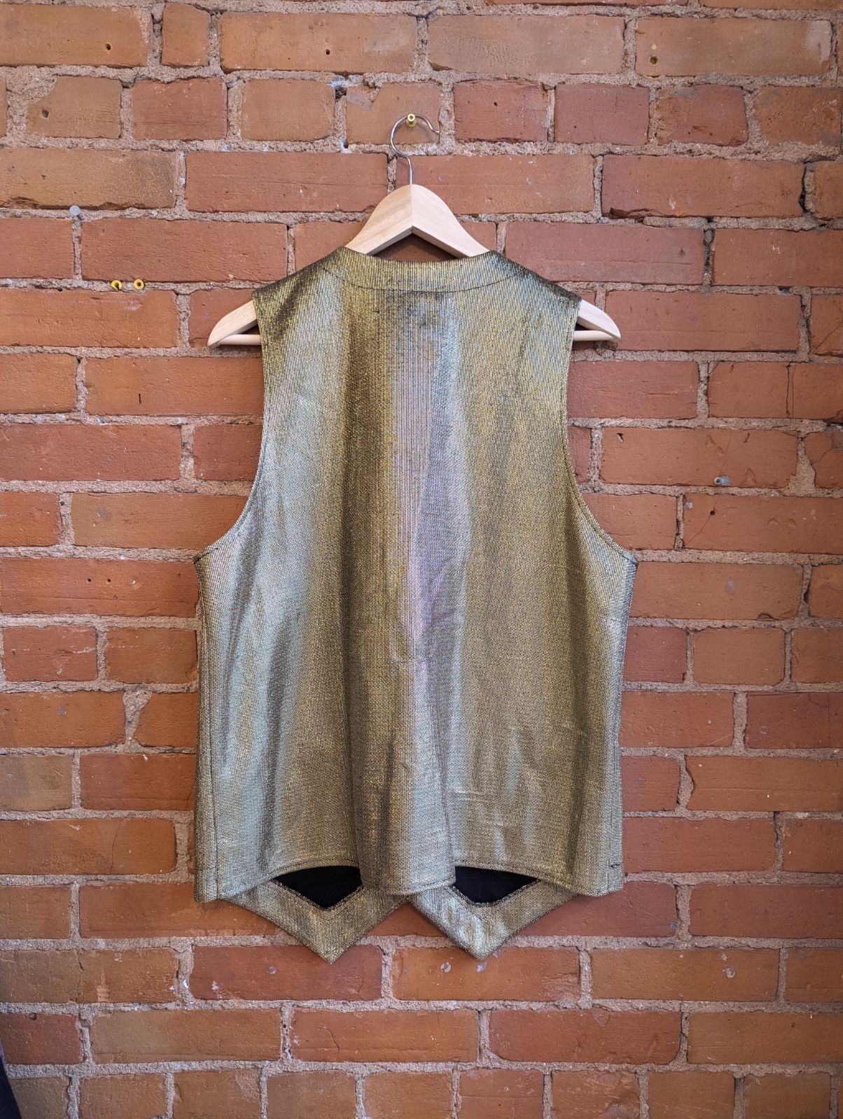 1970s Lindor Gold Sparkly Vest