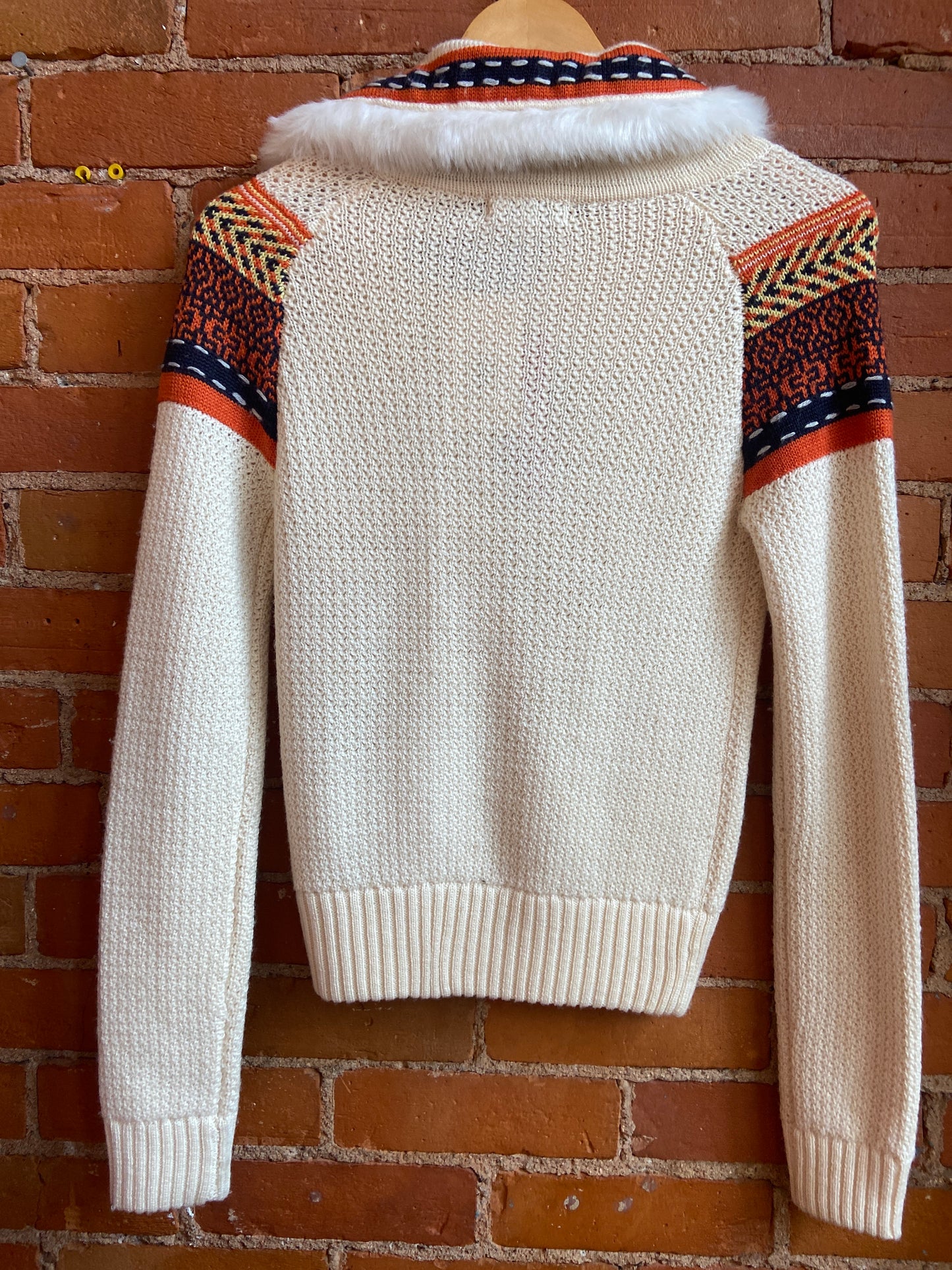 Deadstock Y2K Does 70's Zip Sweater