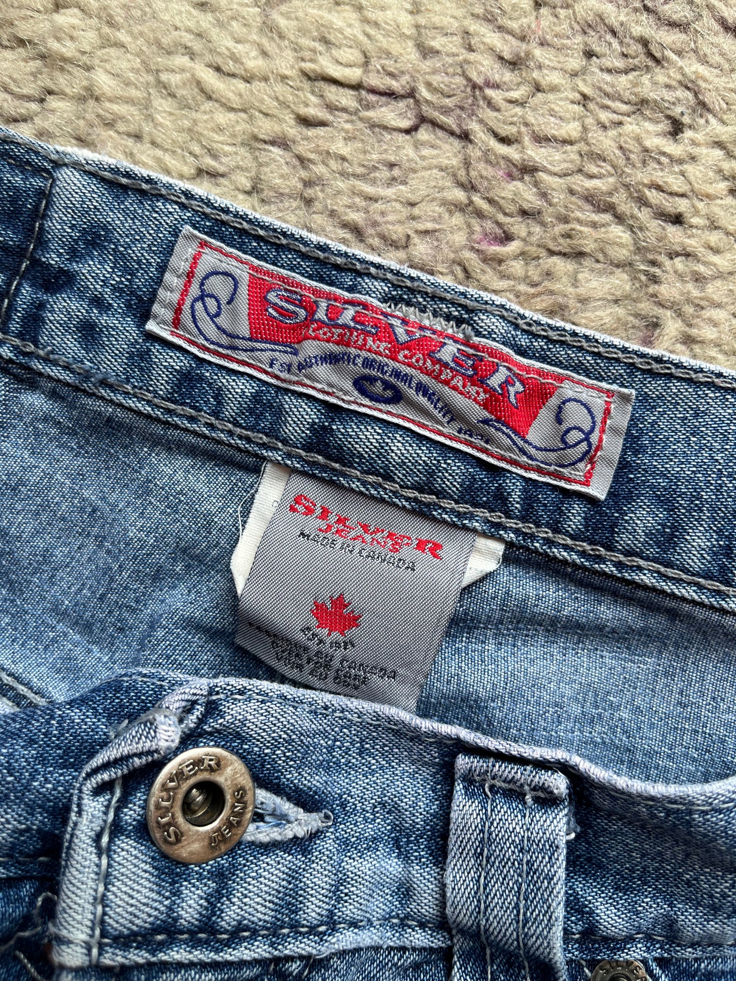 Silver Light Denim Carpenter Shorts