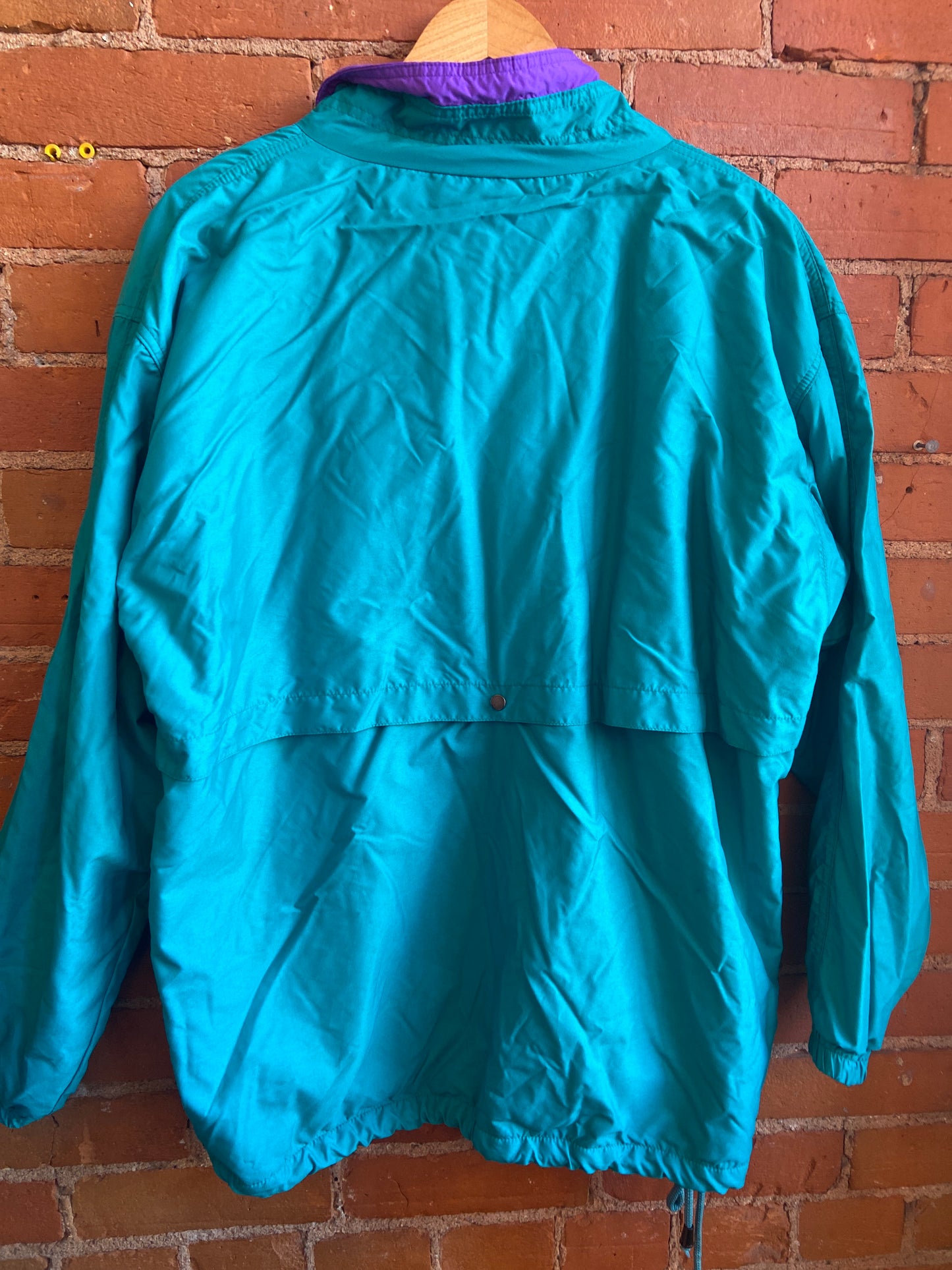 *90's Teal Fleece-Lined Jacket