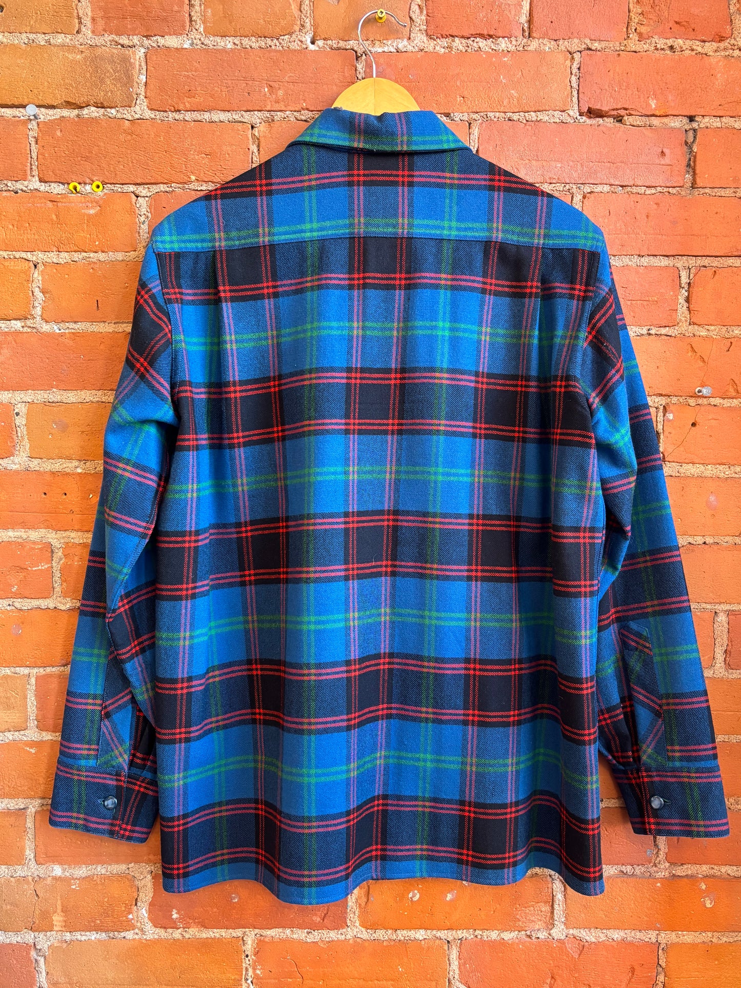 Nova Scotia Tartan Blue Plaid Button Top