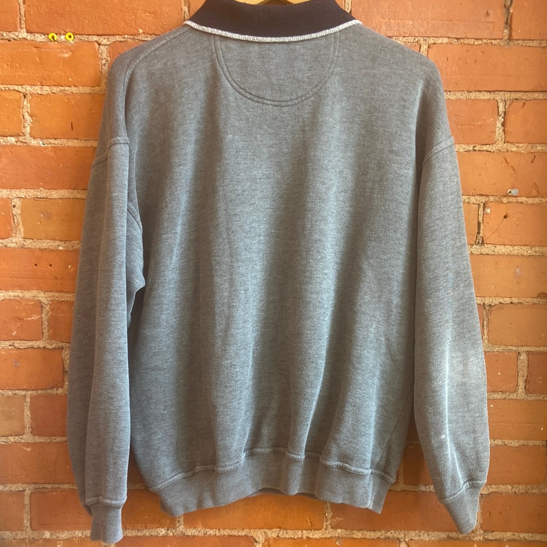 90’s Cotton Sweater with Argyle Print On Front