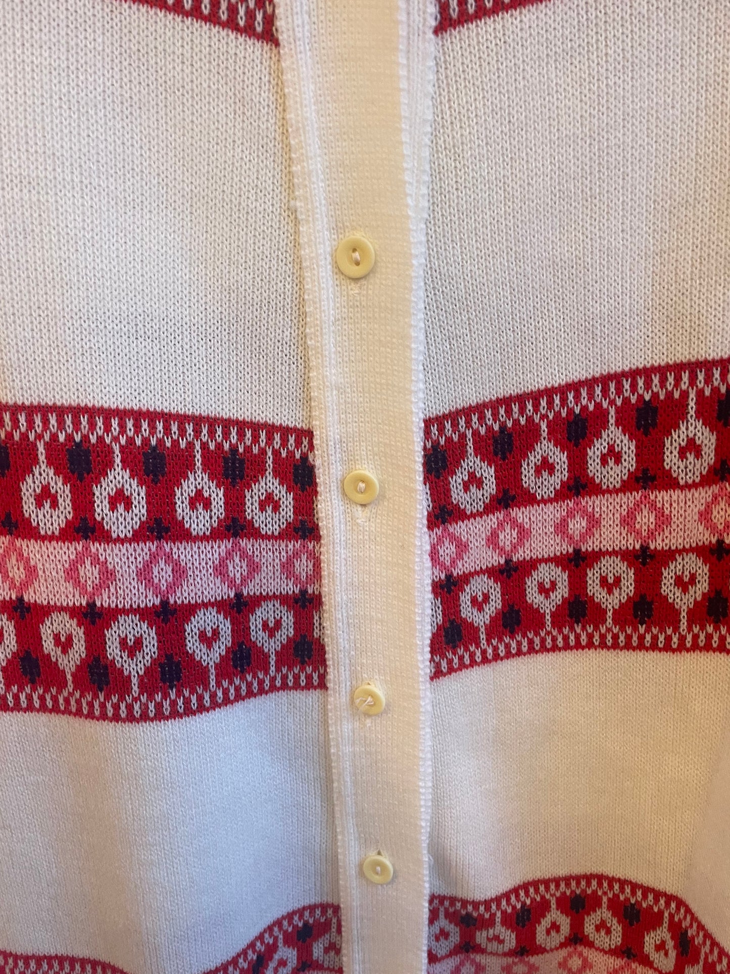 70’s Heart Button up Acrylic Poncho