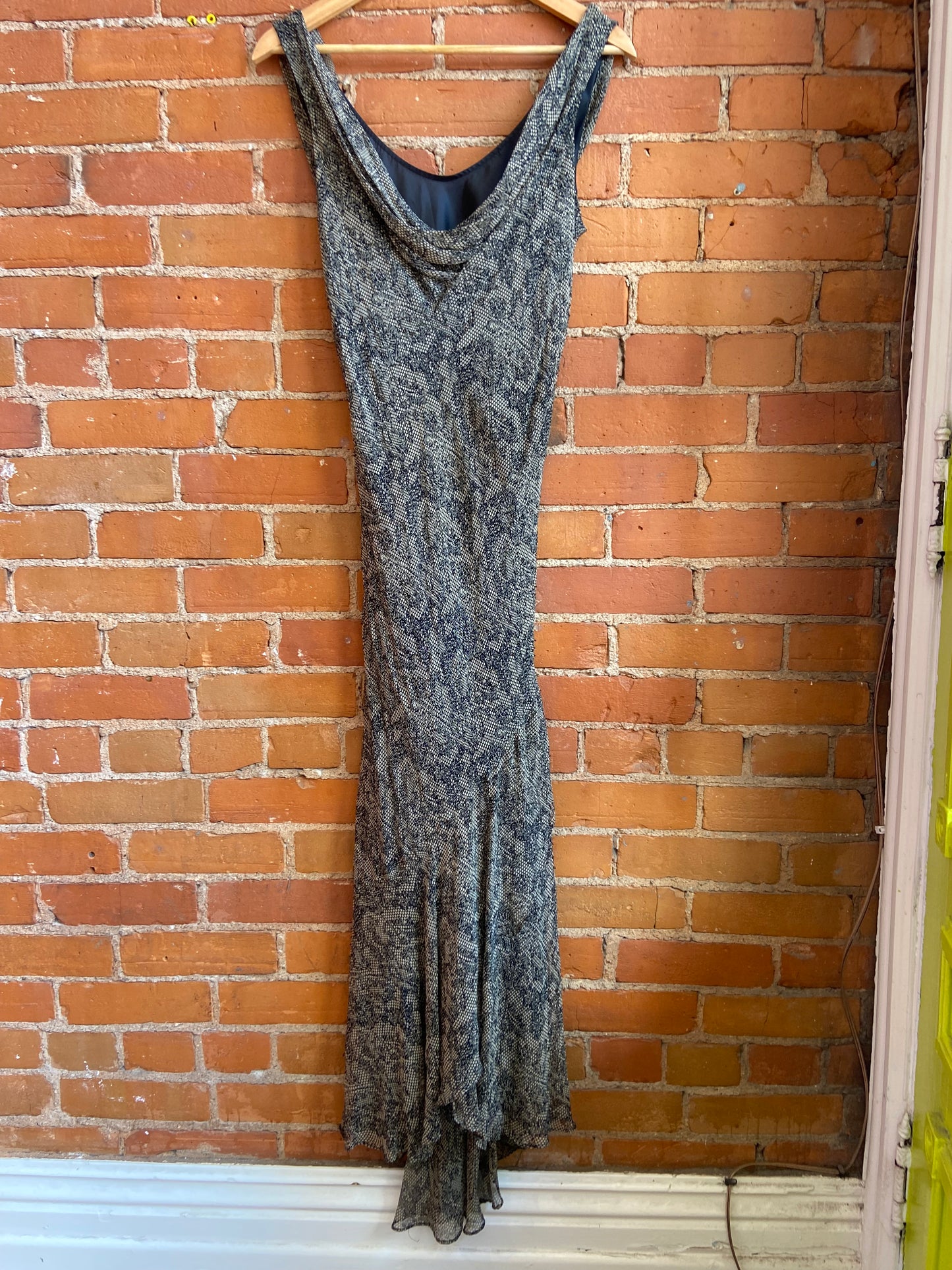 90s Silk and Beaded Maxi Dress