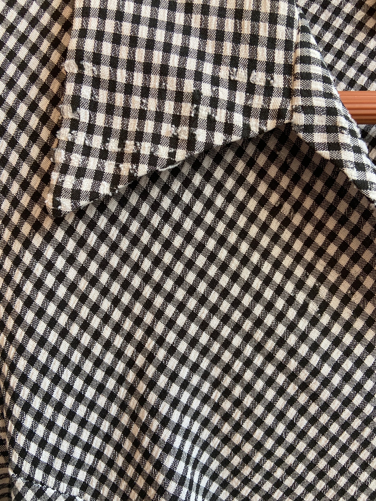 90's Smart Set B&W Gingham Collared Dress