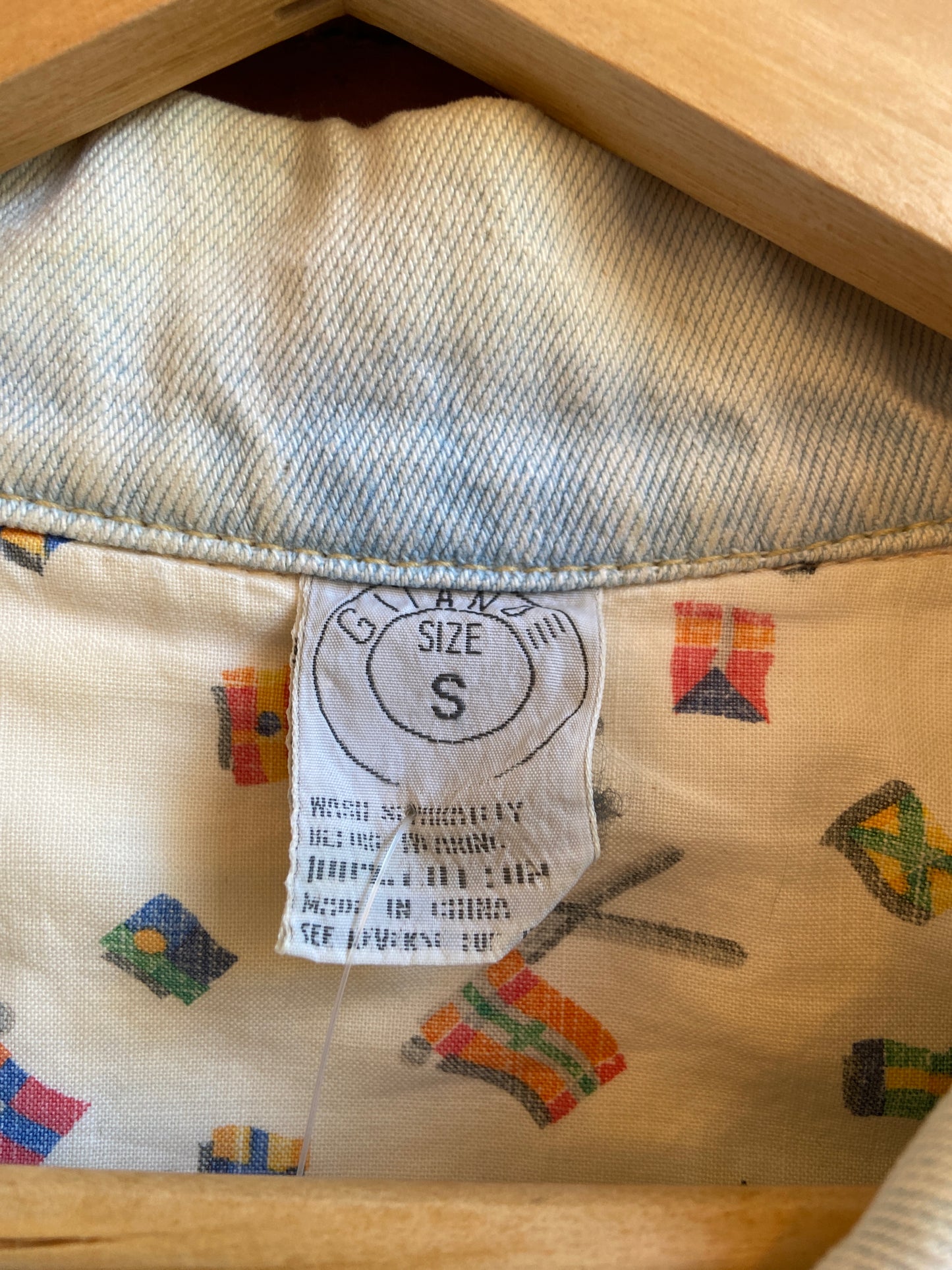 90s Printed Denim Jacket