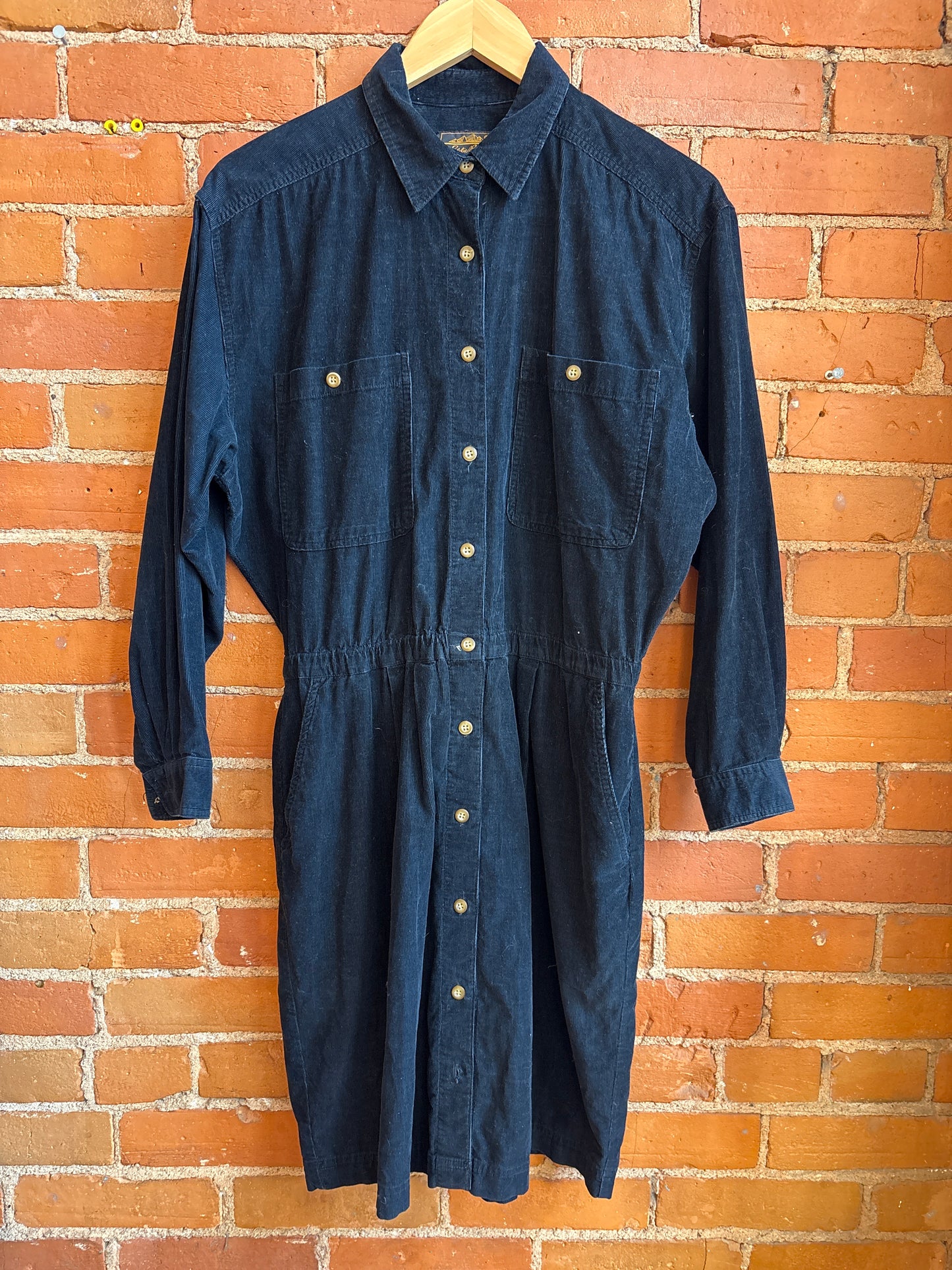 Navy Eddie Bauer Ribbed Dress