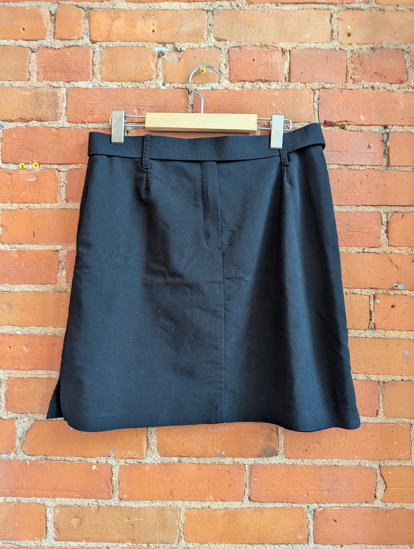 1990s FMX & Co Black Mini Skirt With Fringe Belt