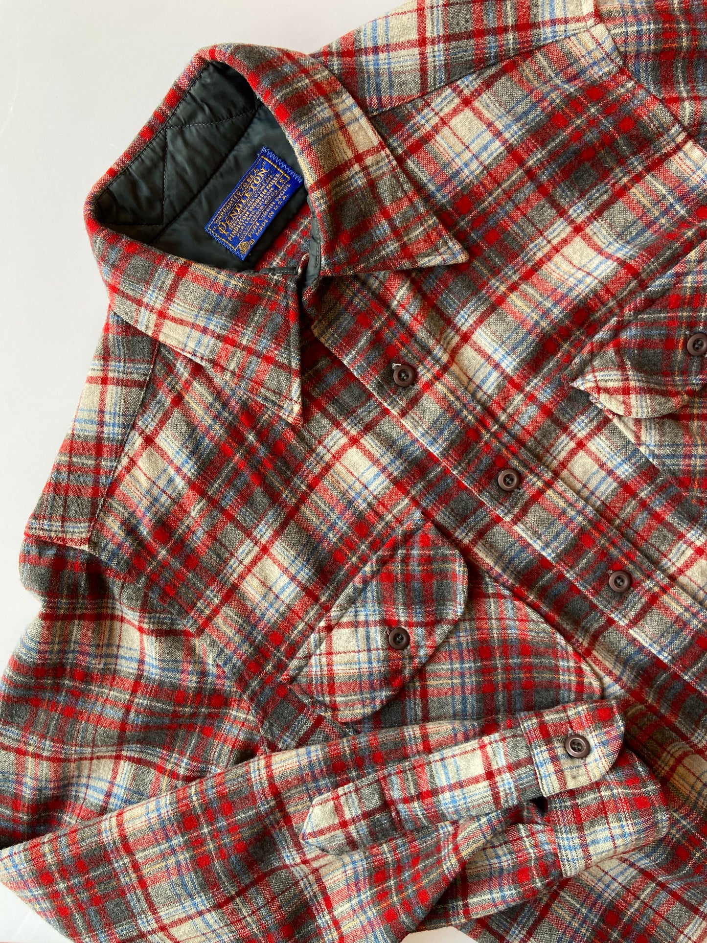 Pendleton Red & Grey Plaid Field Shirt