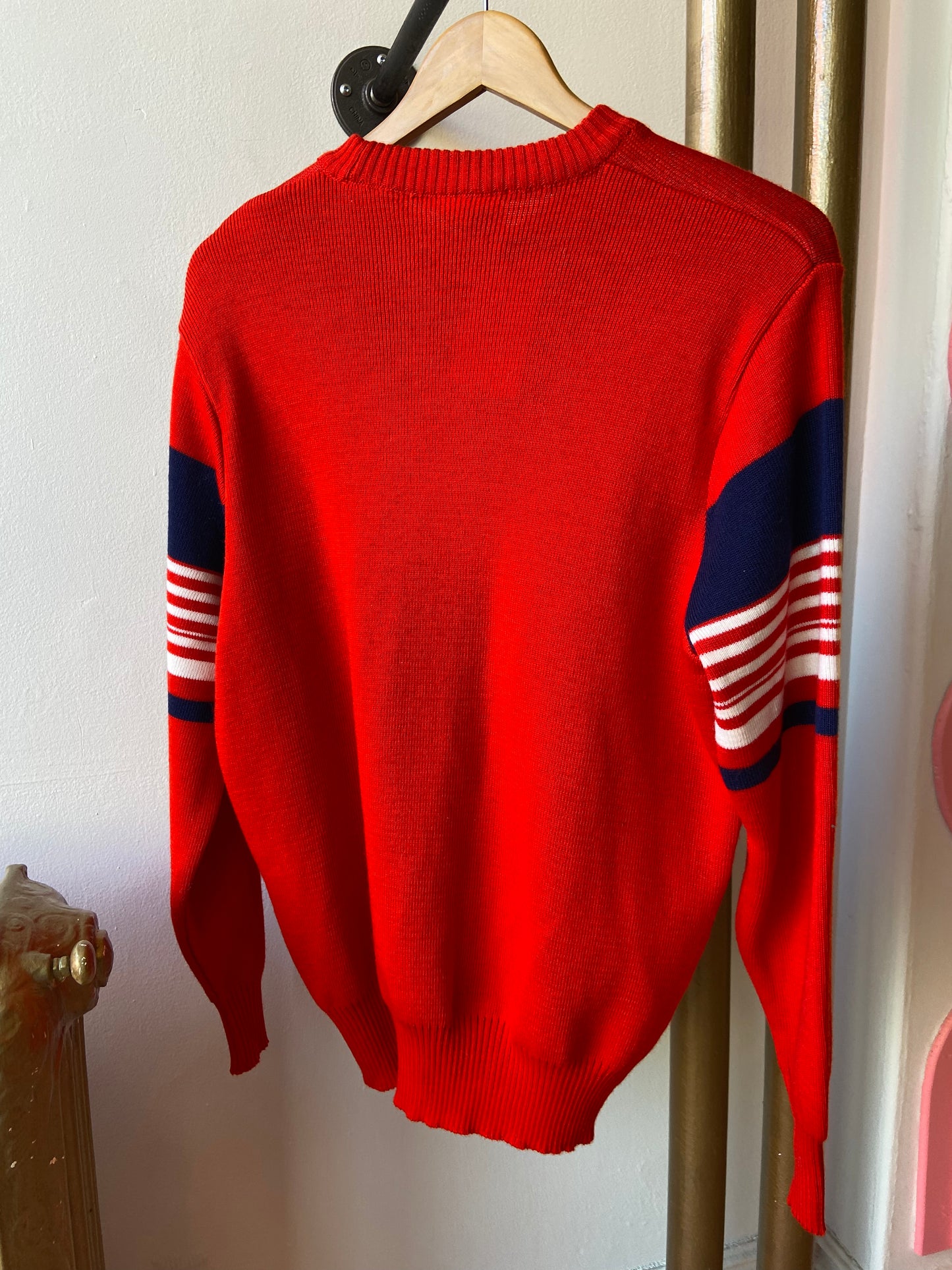 Red Australian Flag Wool Sweater