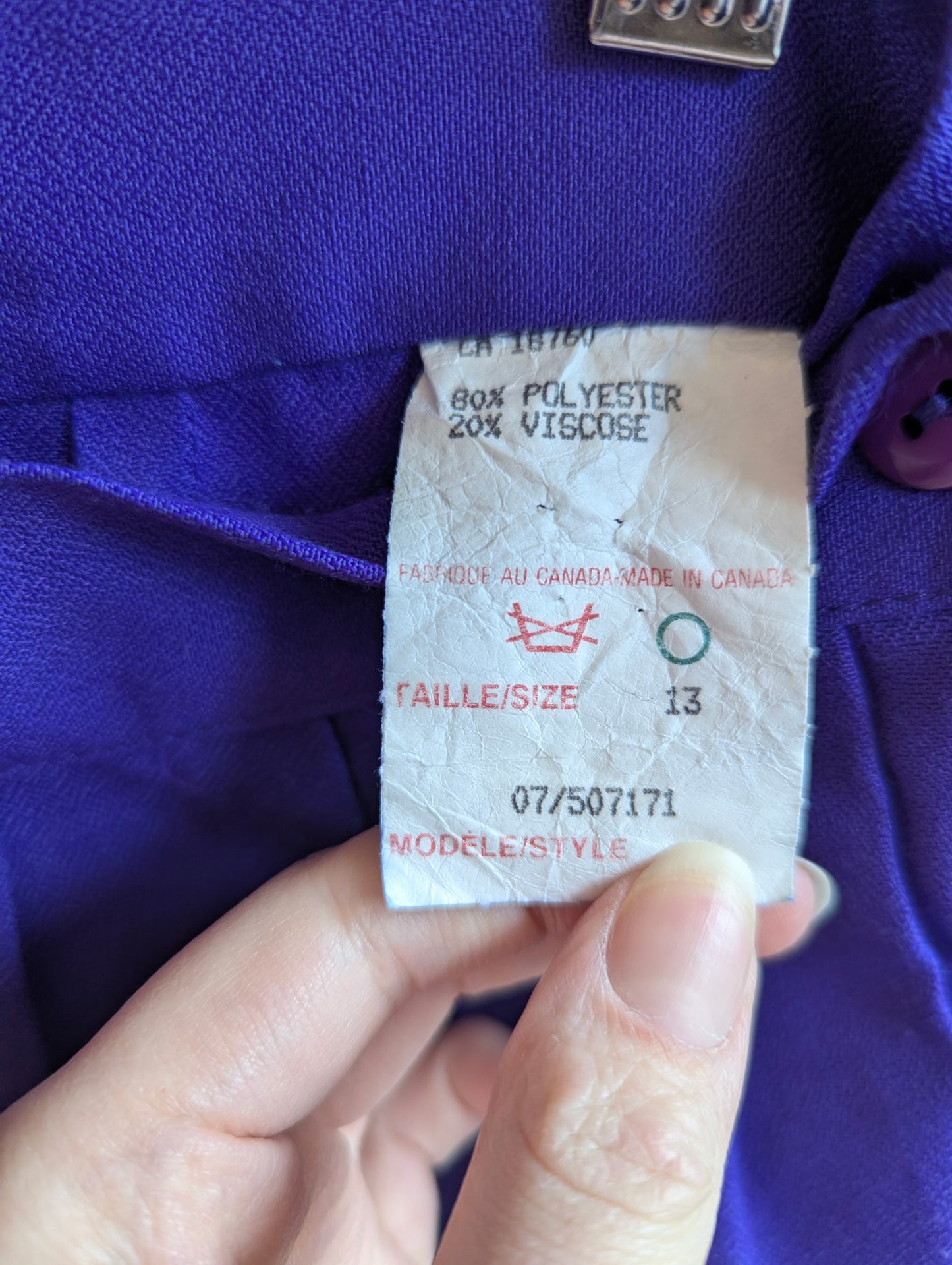 1980s Purple Ultra Wide Leg Pleated Pants