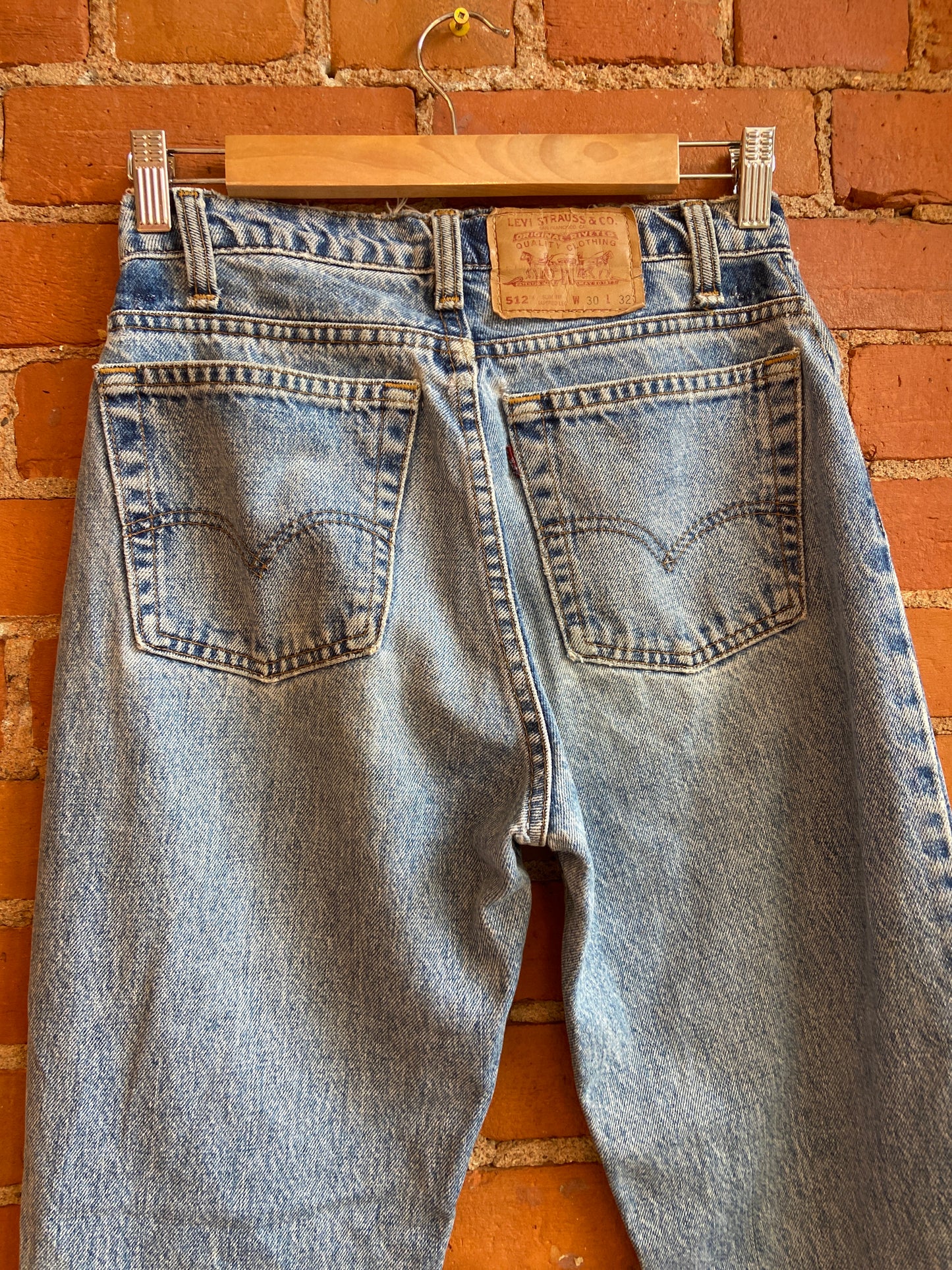 Levi's Distressed Lightwash 619 Orange Tab Denim