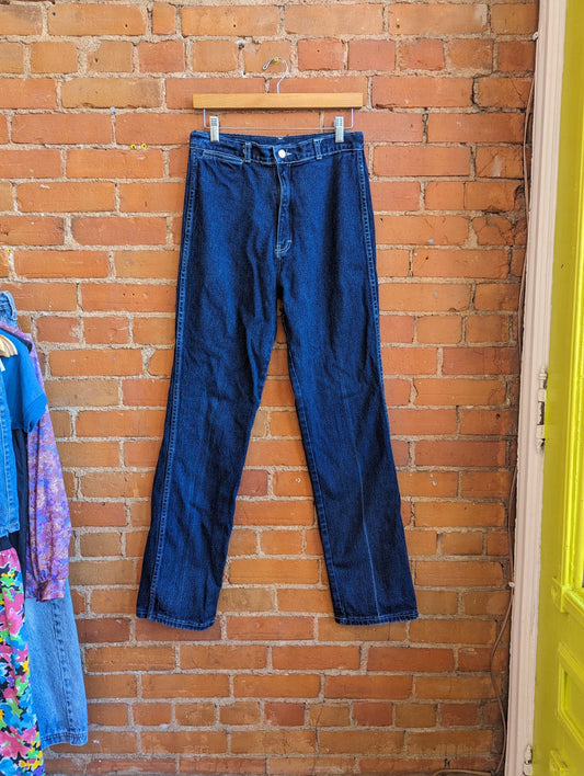 1980s Roberto Dark Wash High Rise Straight Leg Jeans