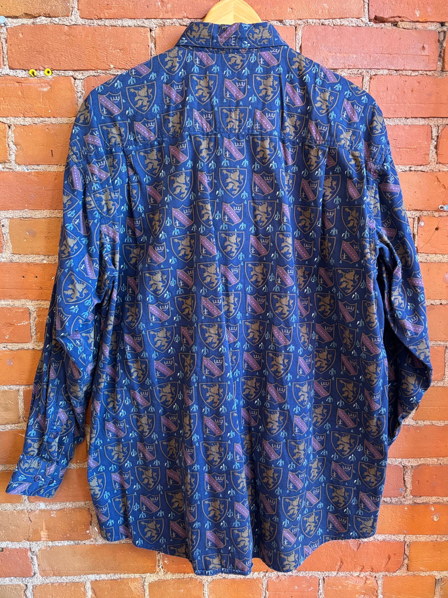 Lions & Coat Of Arms AOP Button Up Top