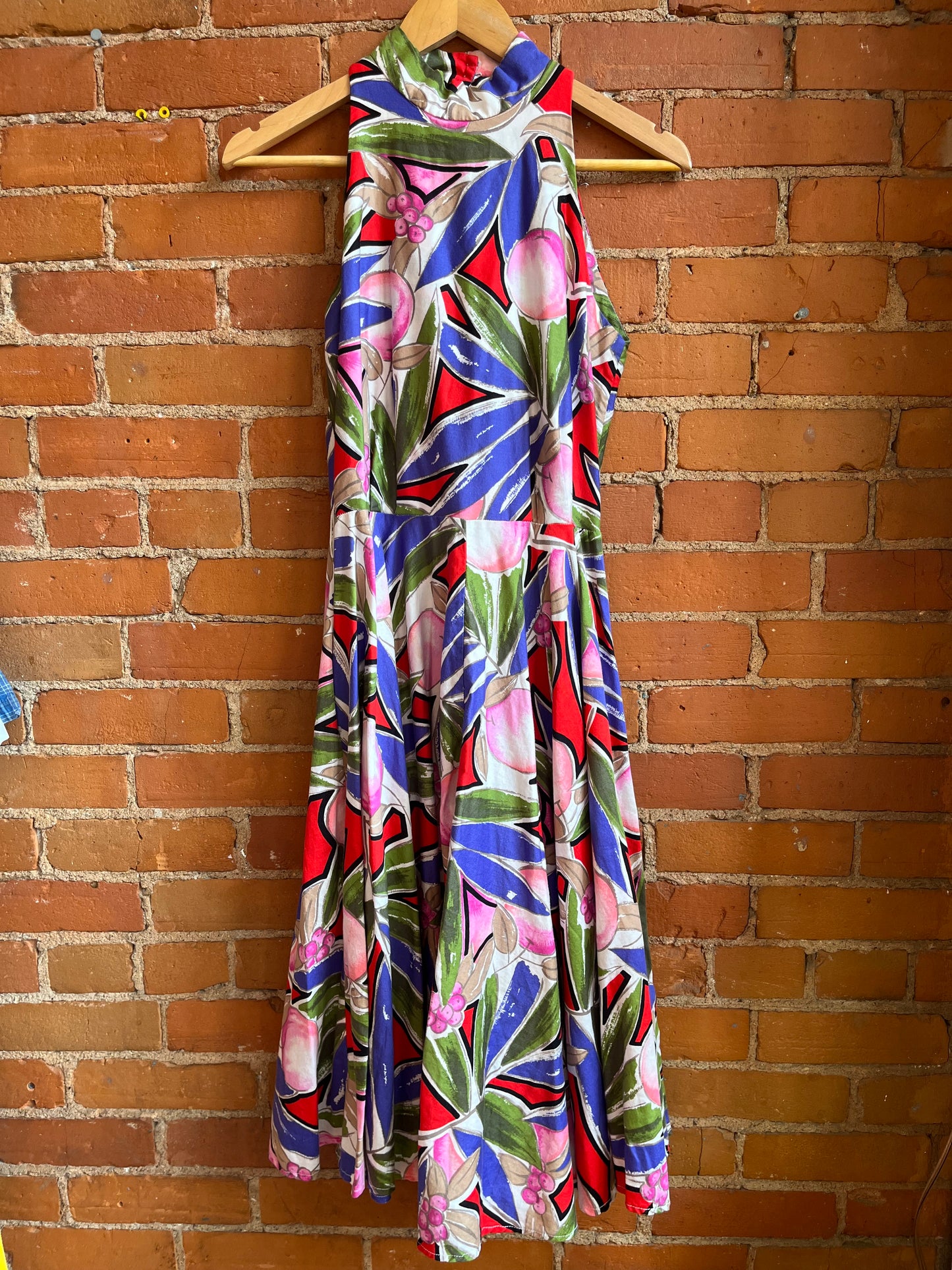 90’s Tropical Print Dress