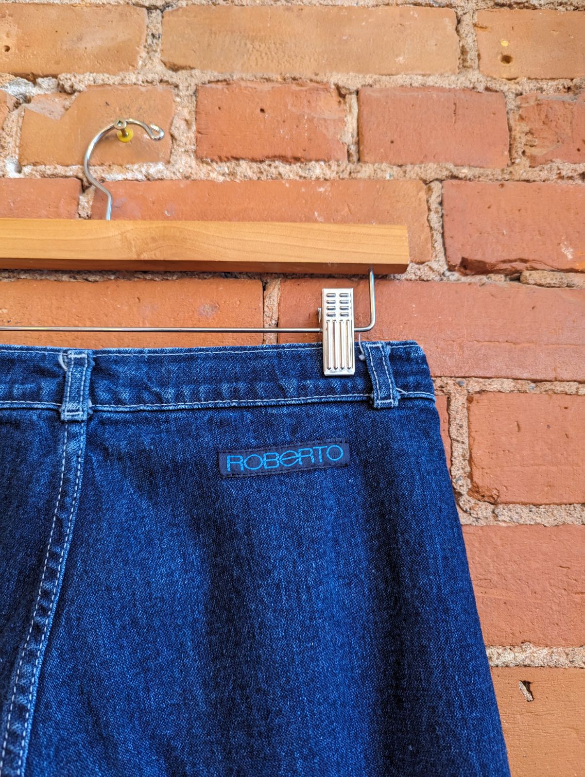 1980s Roberto Dark Wash High Rise Straight Leg Jeans