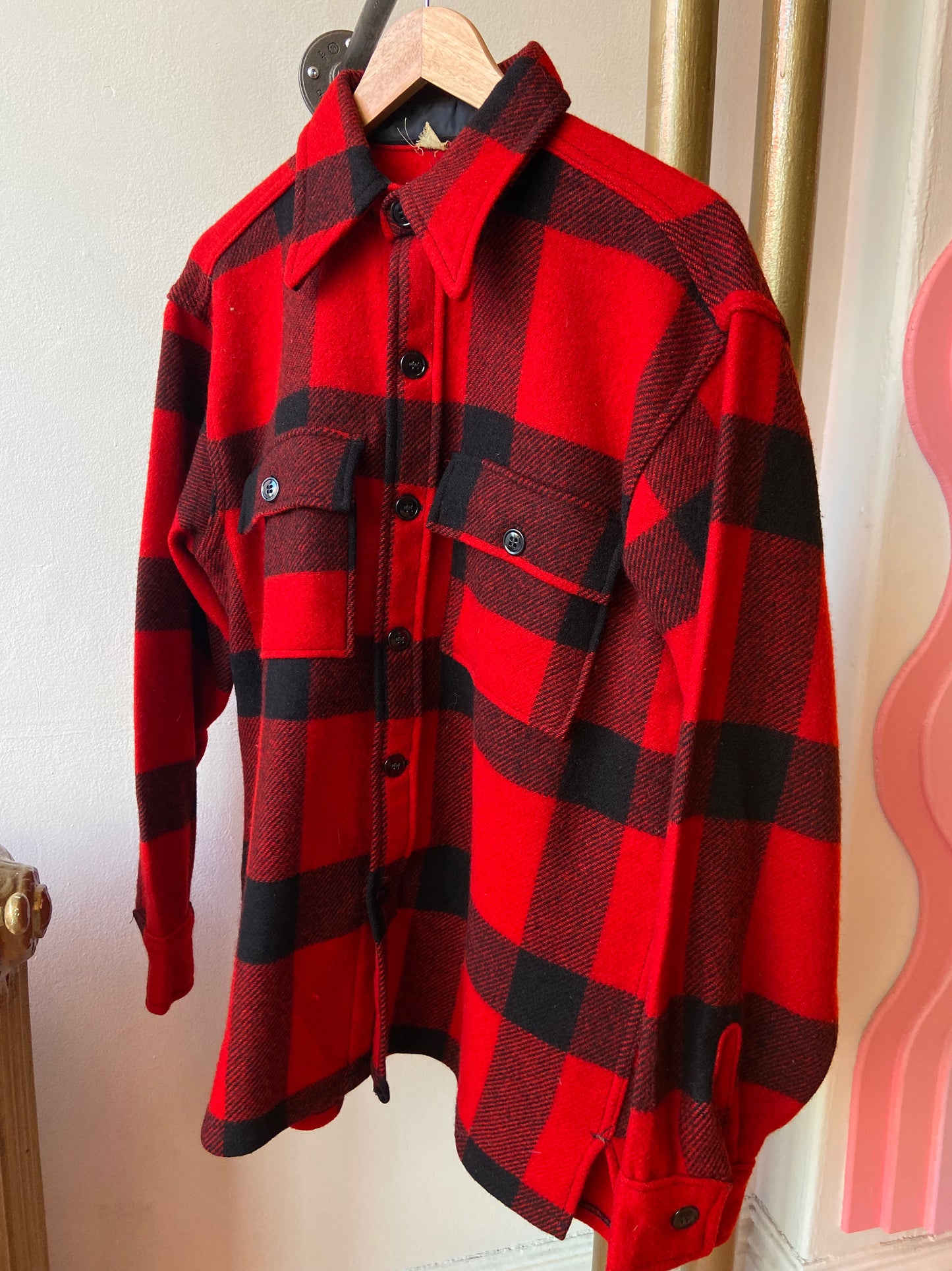 50's Red Buffalo Plaid 'Profile' Shacket