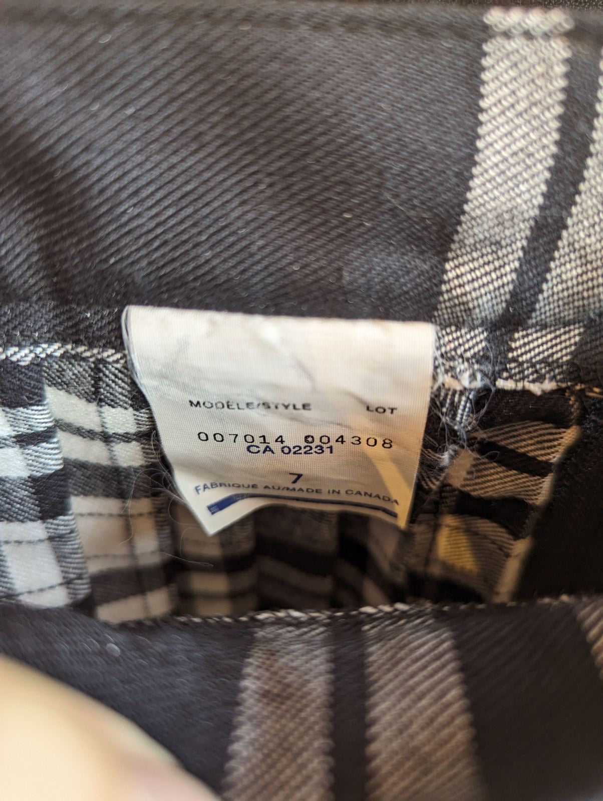 1990s Black and White Pleated Plaid Skirt