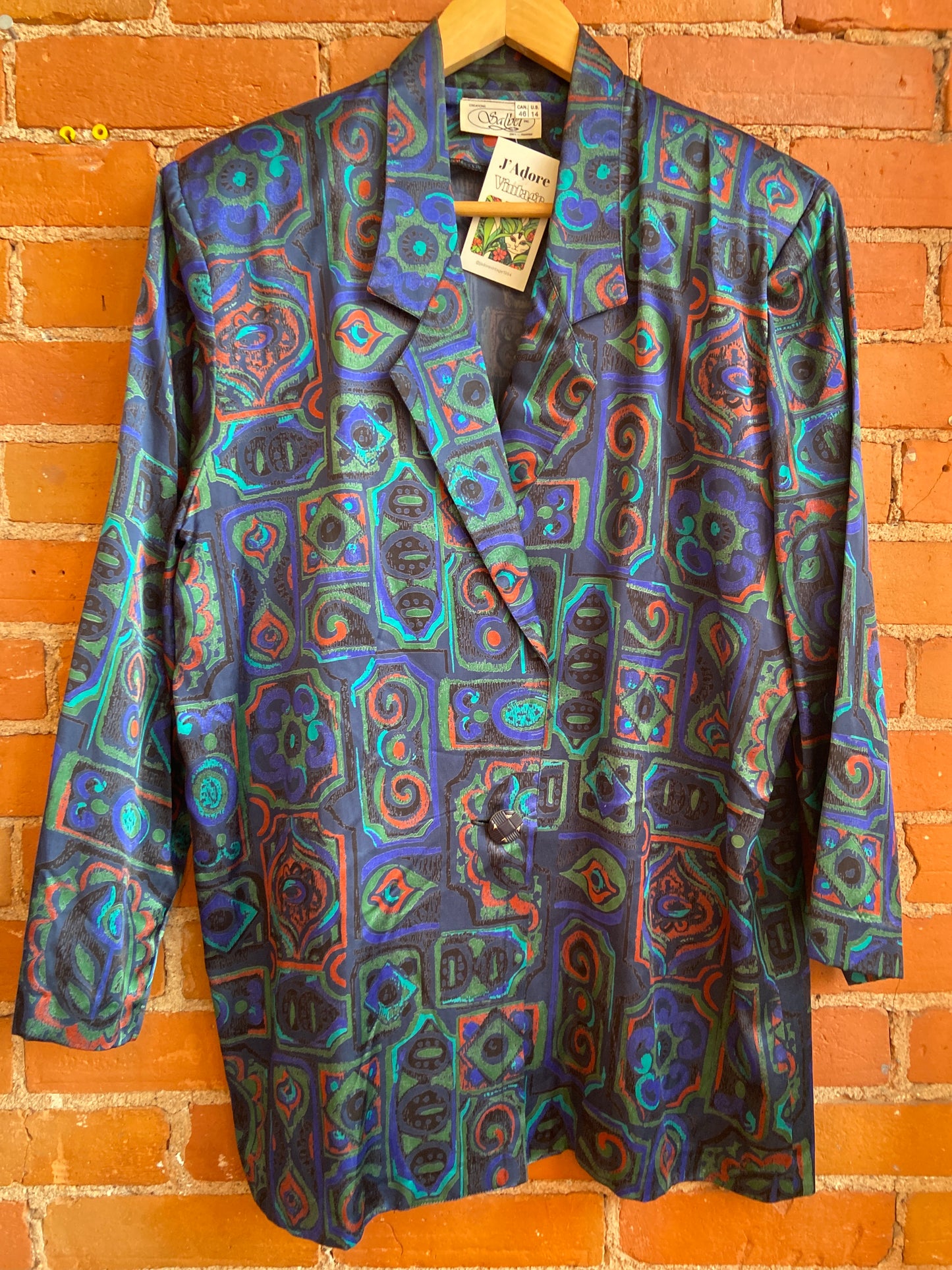 Salbet Satin Pattern Blazer