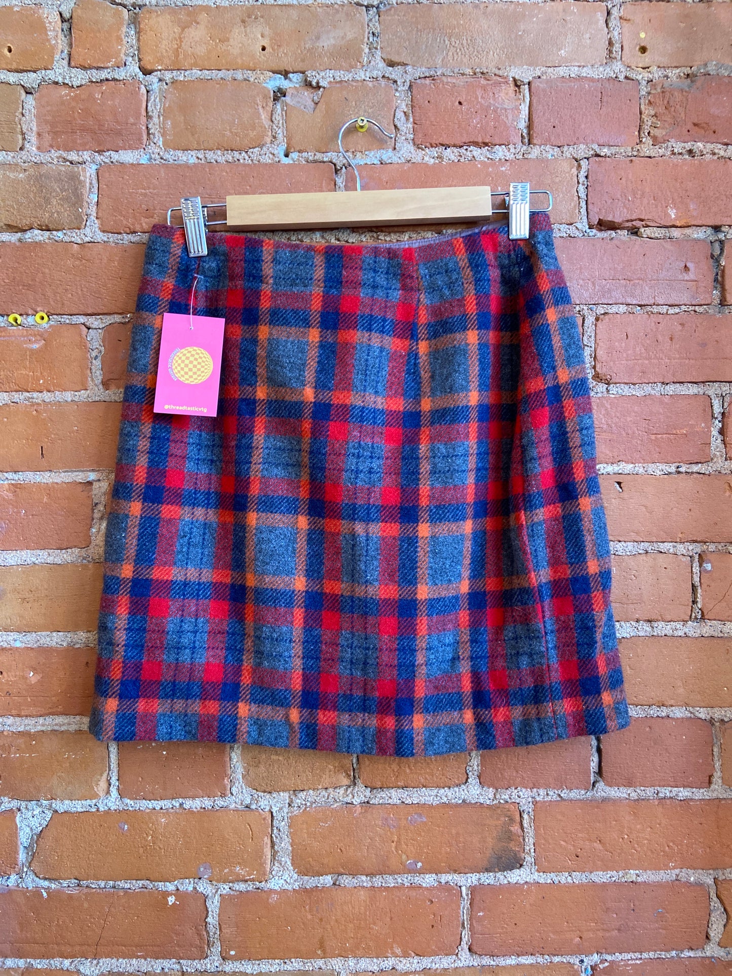 Y2K Gap Plaid Wool Mini Skirt