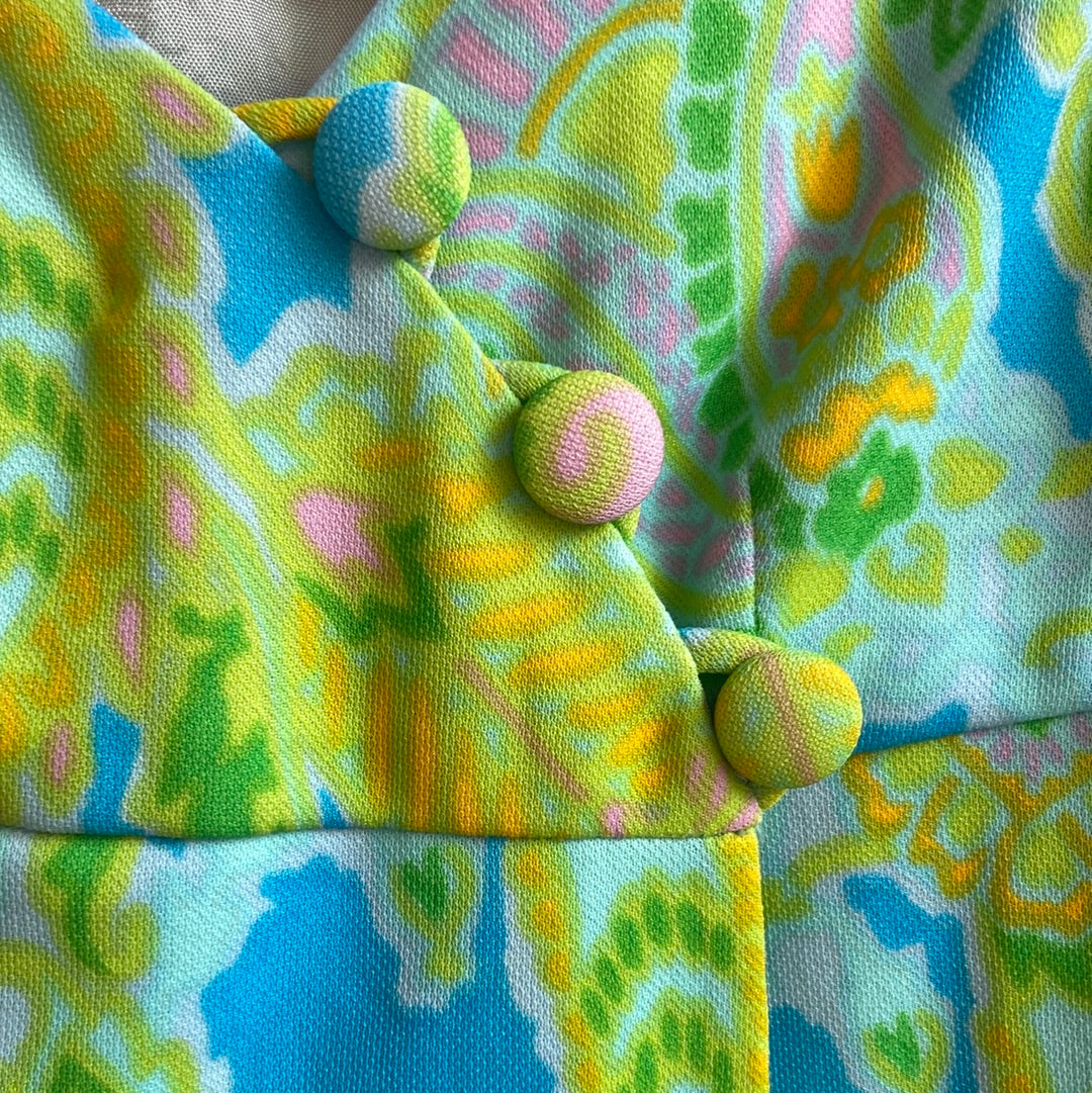70’s Flower Power Mini Dress/Tunic Top