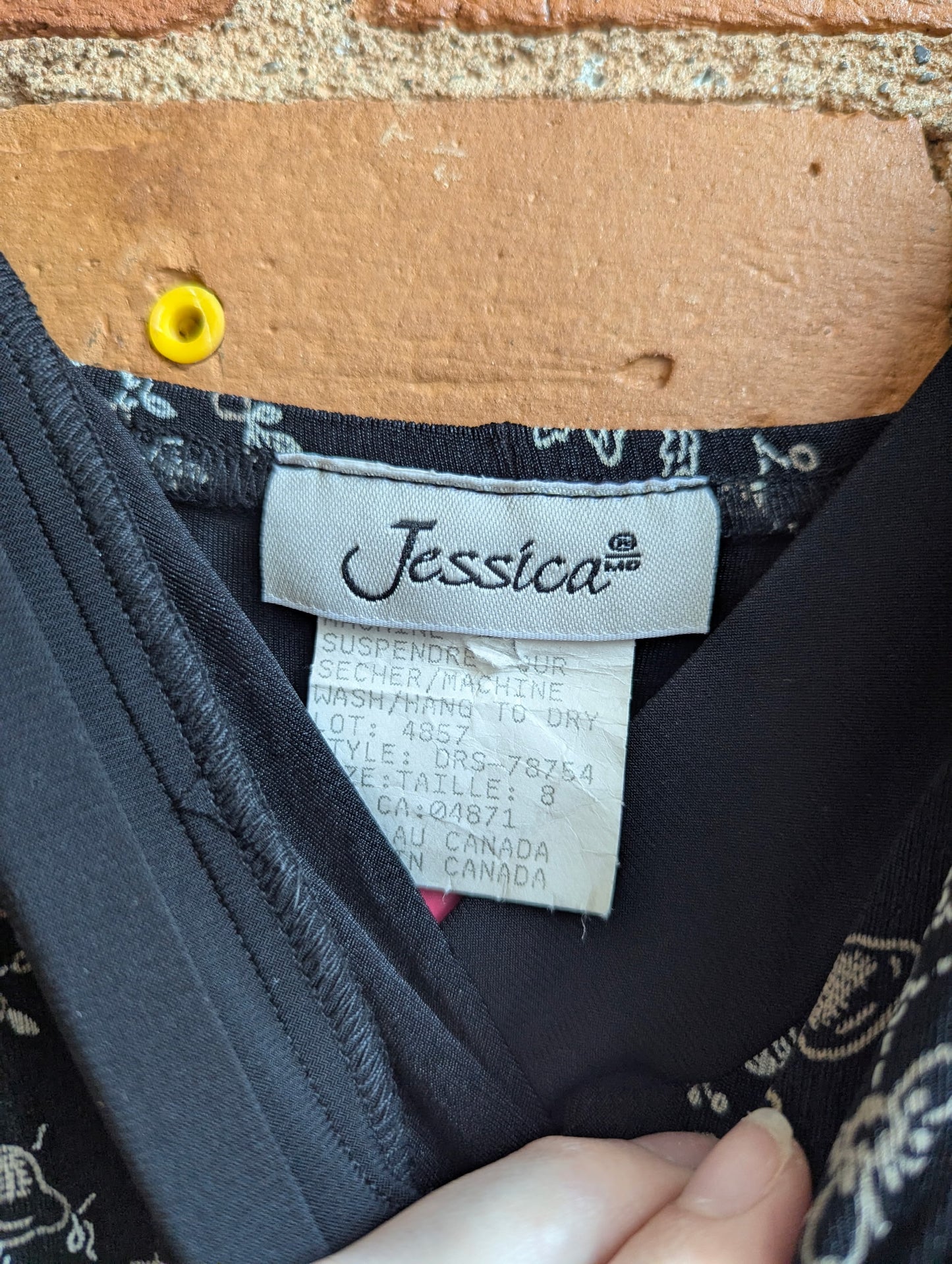 Y2K Jessica Black Floral Print Mini Dress