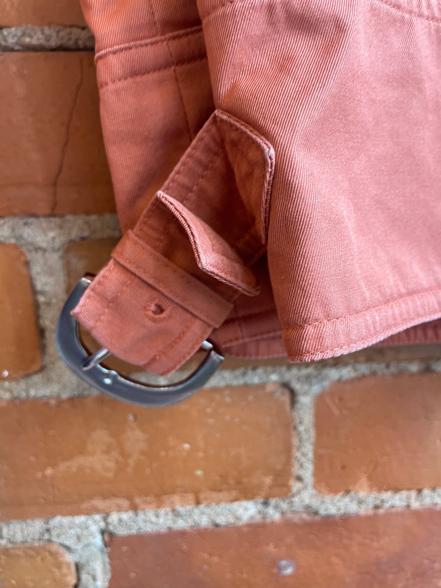 Rust Color Bomber Jacket with Embroidery