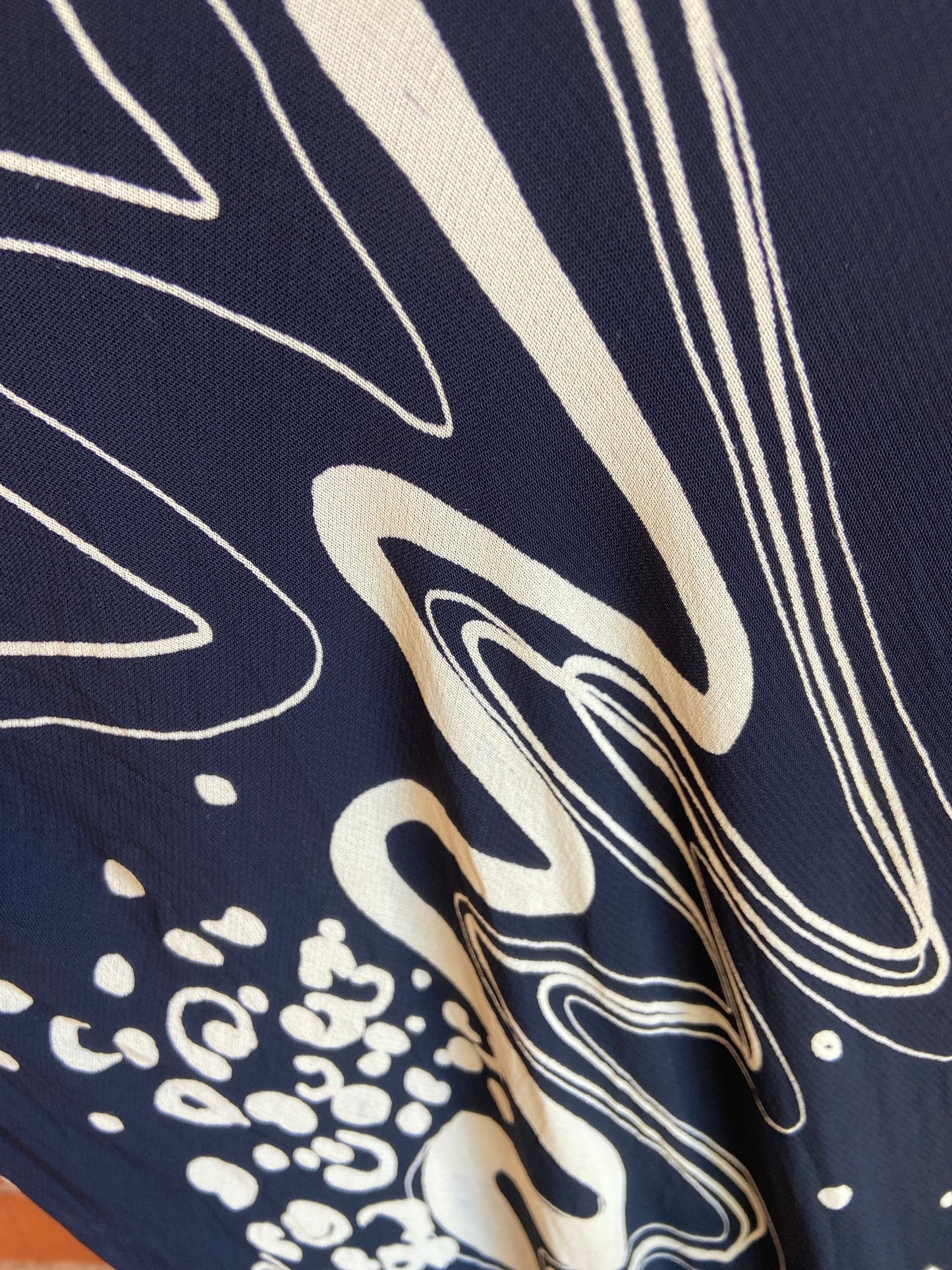 90's B&W Abstract Print Maxi Dress