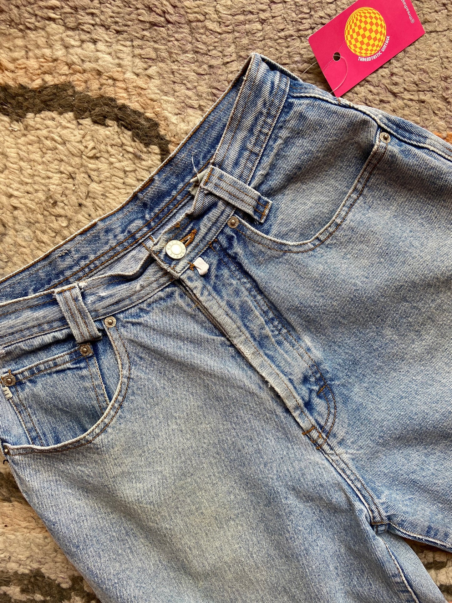 1990s Esprit Light Wash Button Fly Jeans