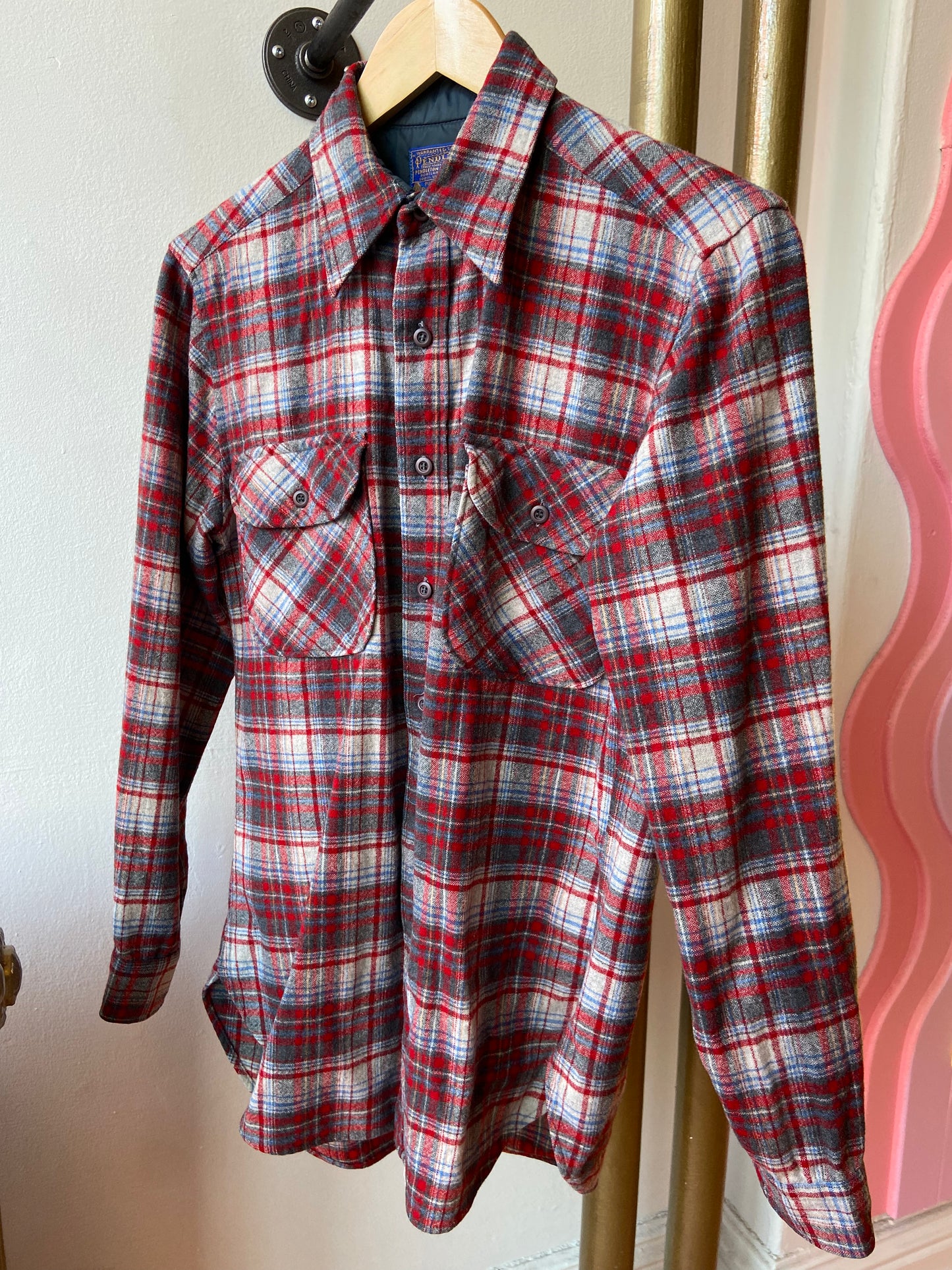 Pendleton Red & Grey Plaid Field Shirt