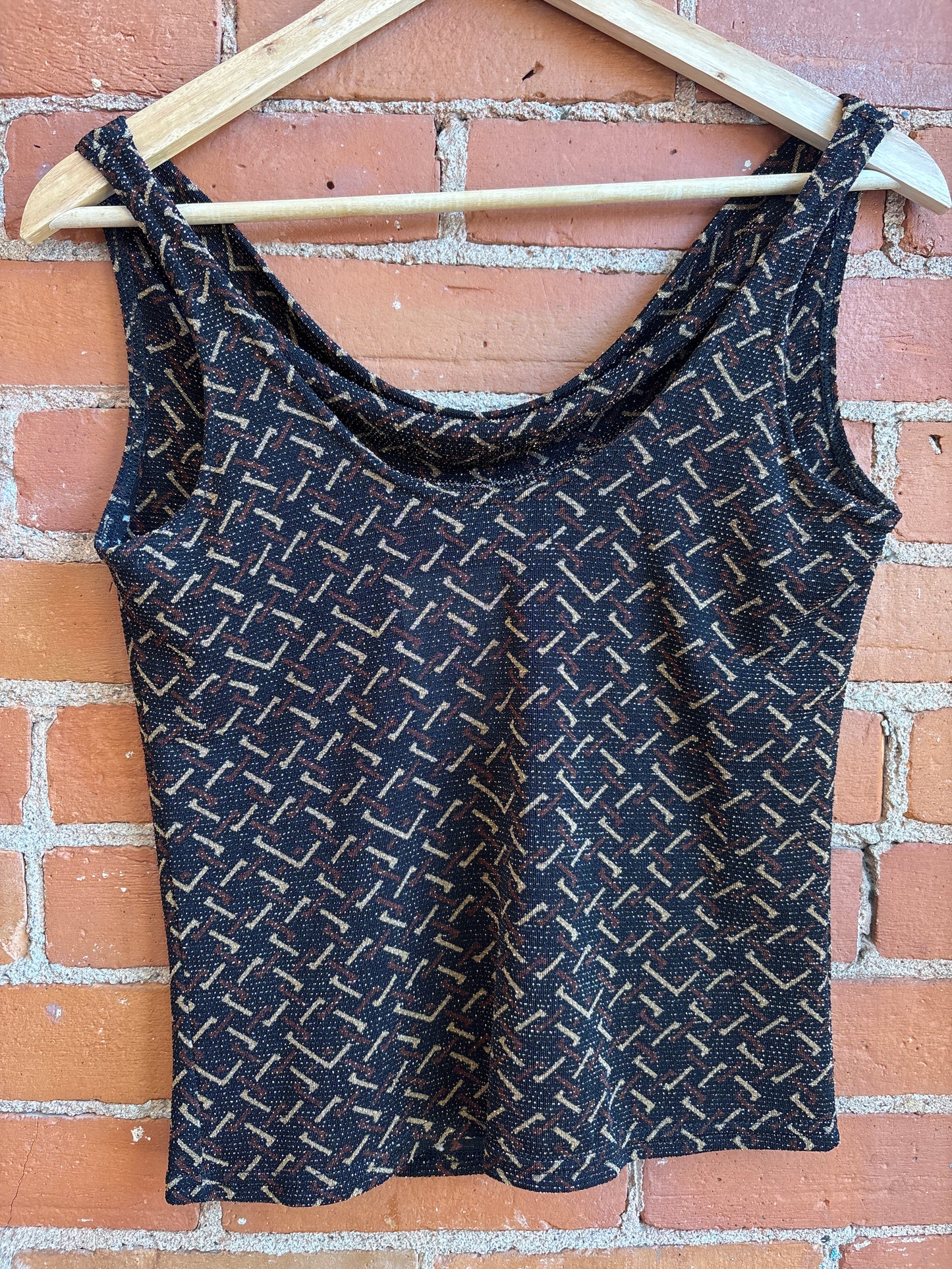 Vintage Garage Metallic Sleeveless Top