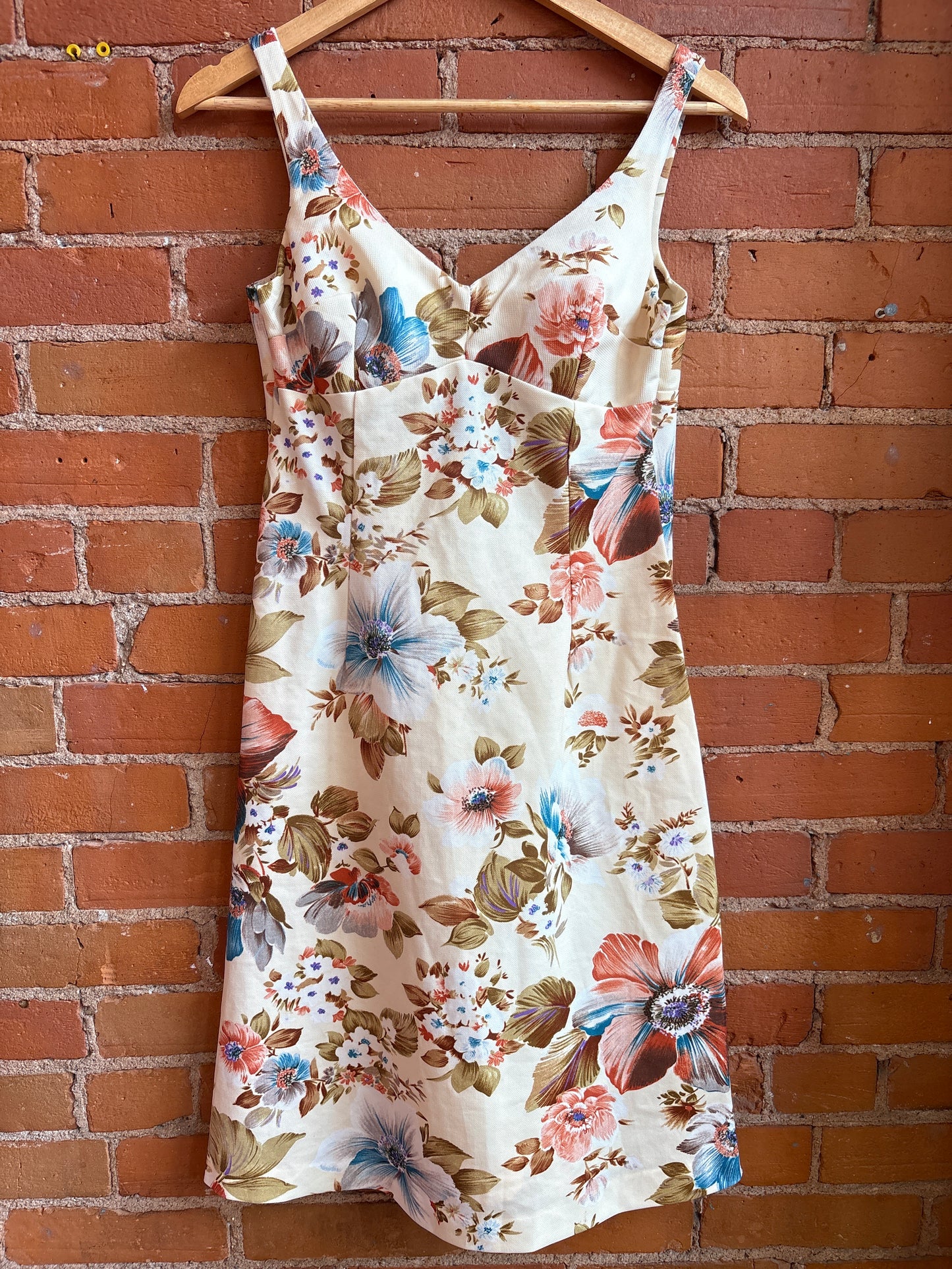 70’s Cream Floral Dress