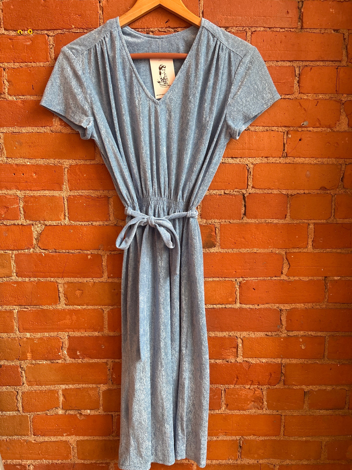 70’s Baby Blue Terry Cloth Dress