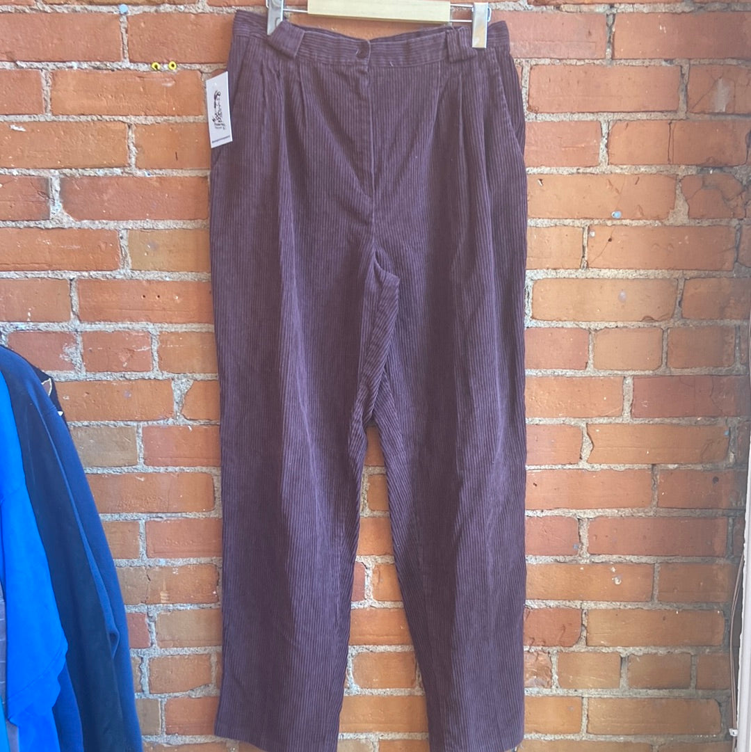 Brown Corduroy High Waisted Pants
