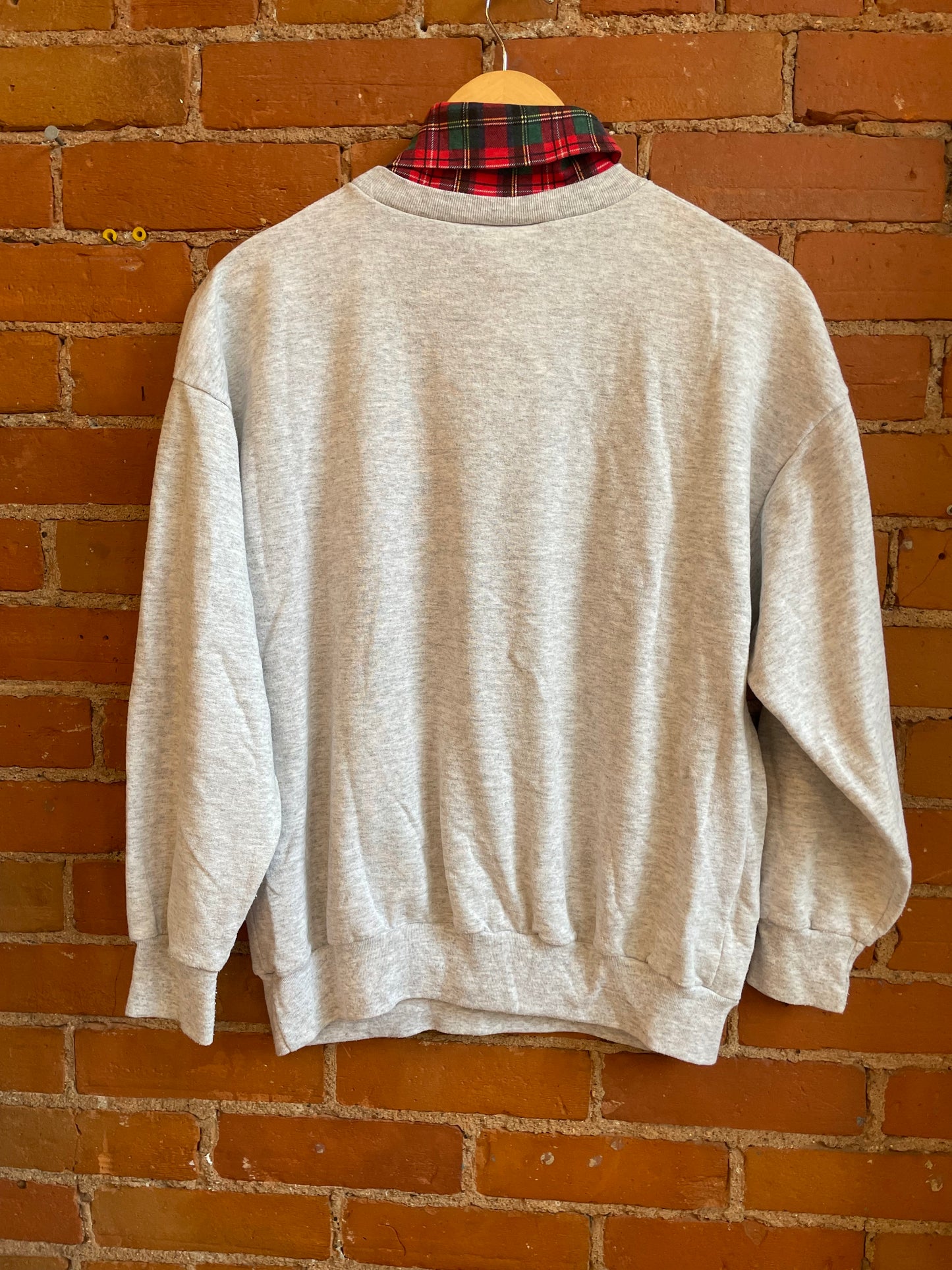 Teddy Bear Plaid Turtle Neck Sweater