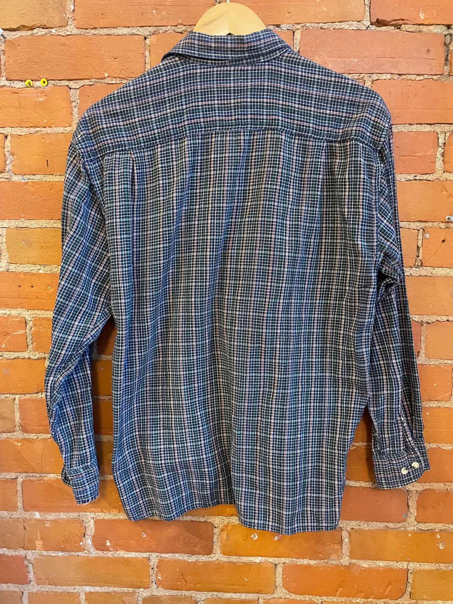 90’s Multi Color Plaid Button up Top