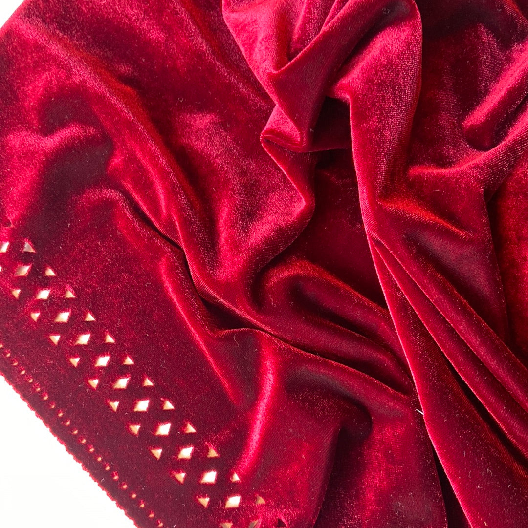 Burgundy Velvet 2 Piece Set