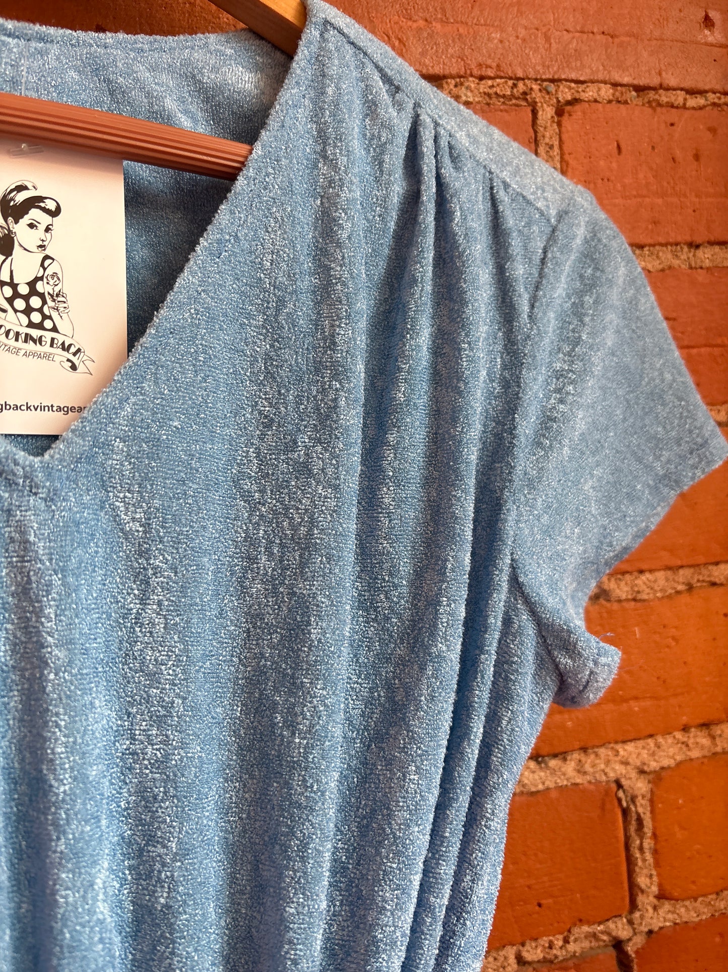 70’s Baby Blue Terry Cloth Dress