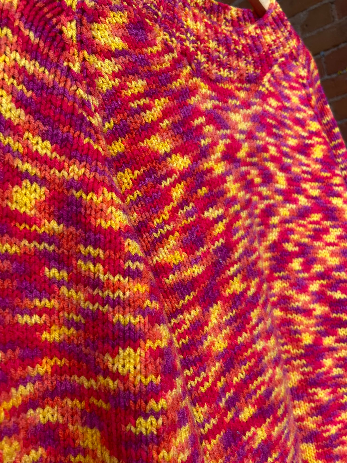 Hand-Knit Multicoloured Sweater