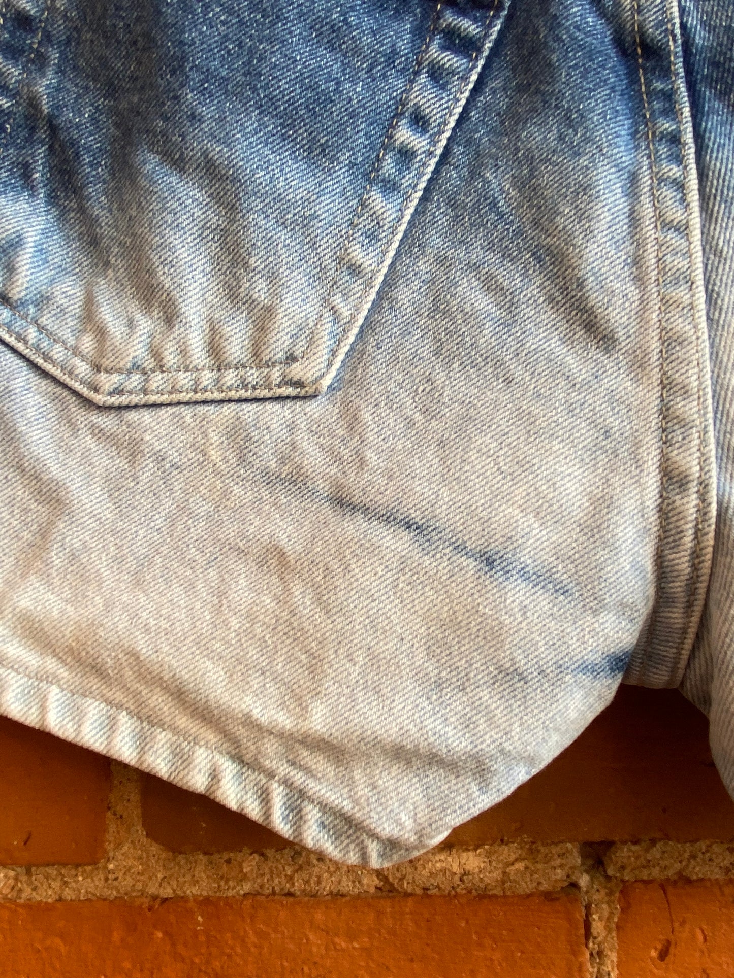 1990s Liquid Ombre Wash Denim Shorts