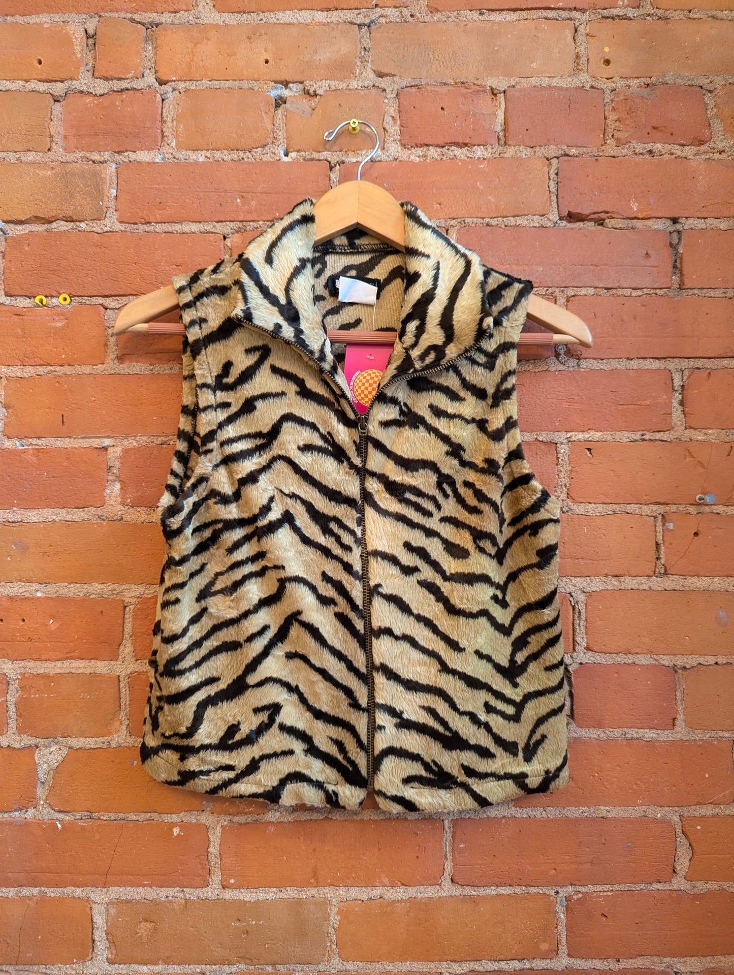 1990s Barrage Authentic Tiger Print Fuzzy Vest
