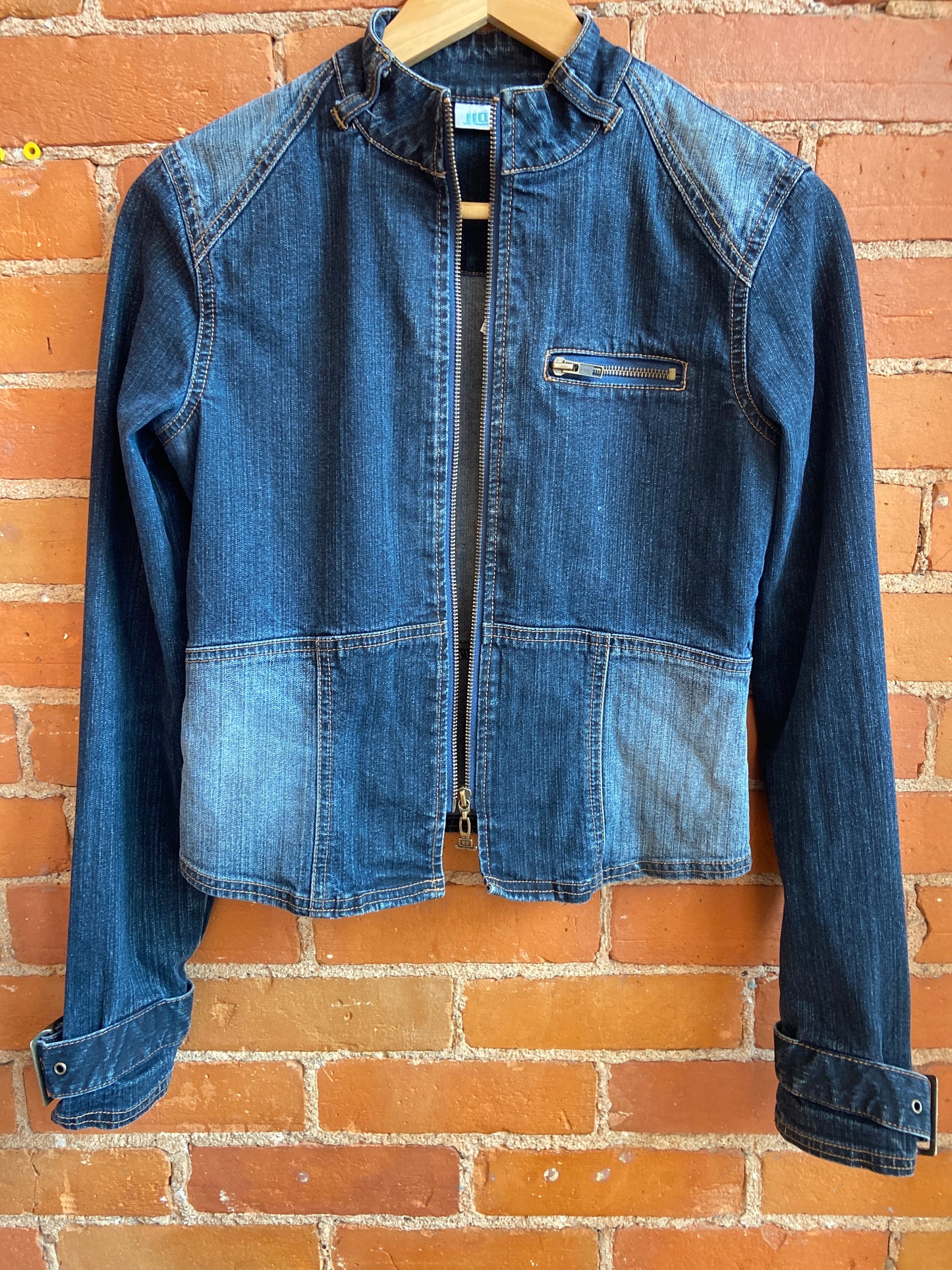 Y2K Moto Slim Fit Denim Jacket