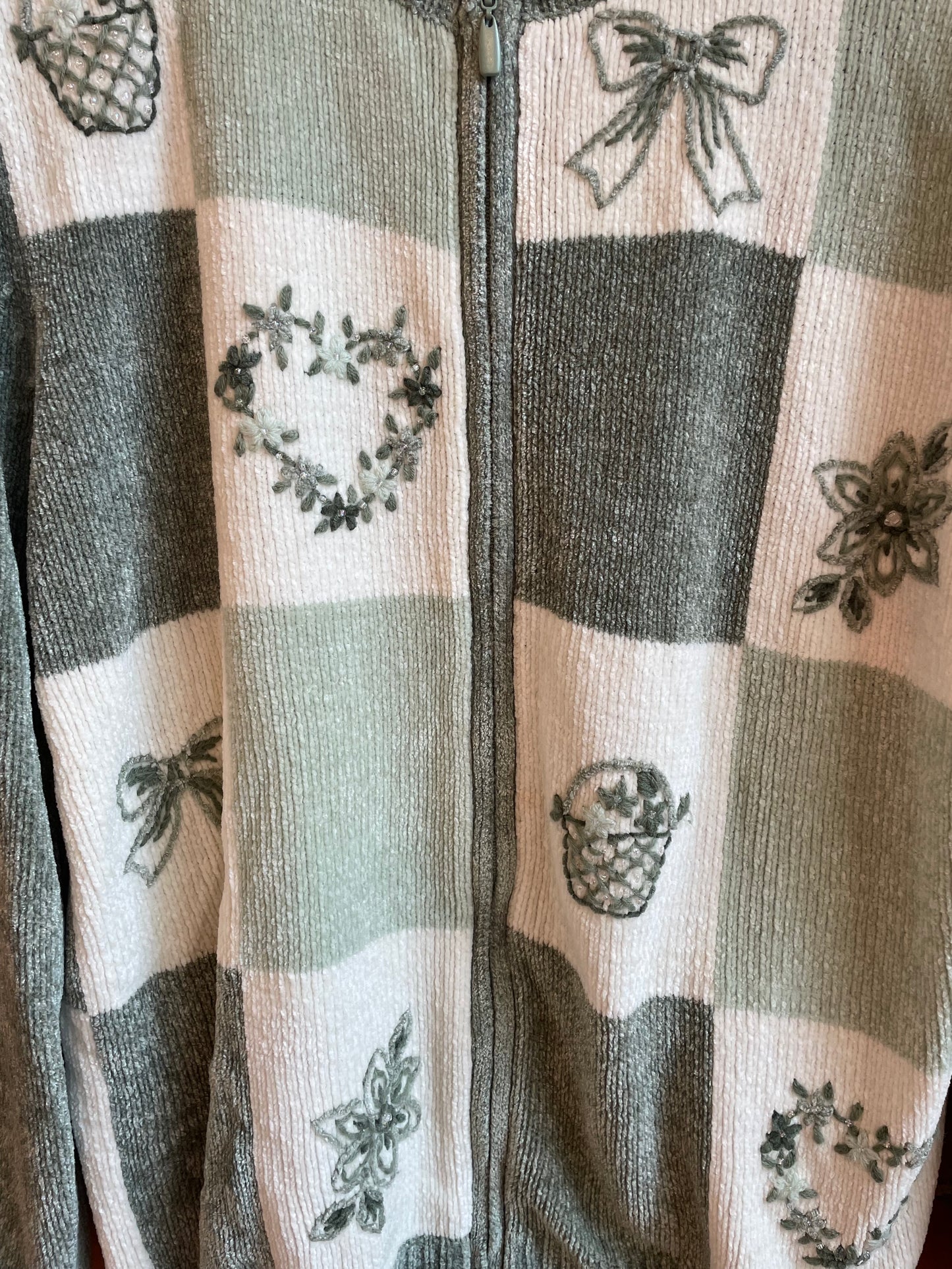 Alfred Dunner Zip Up Sweater