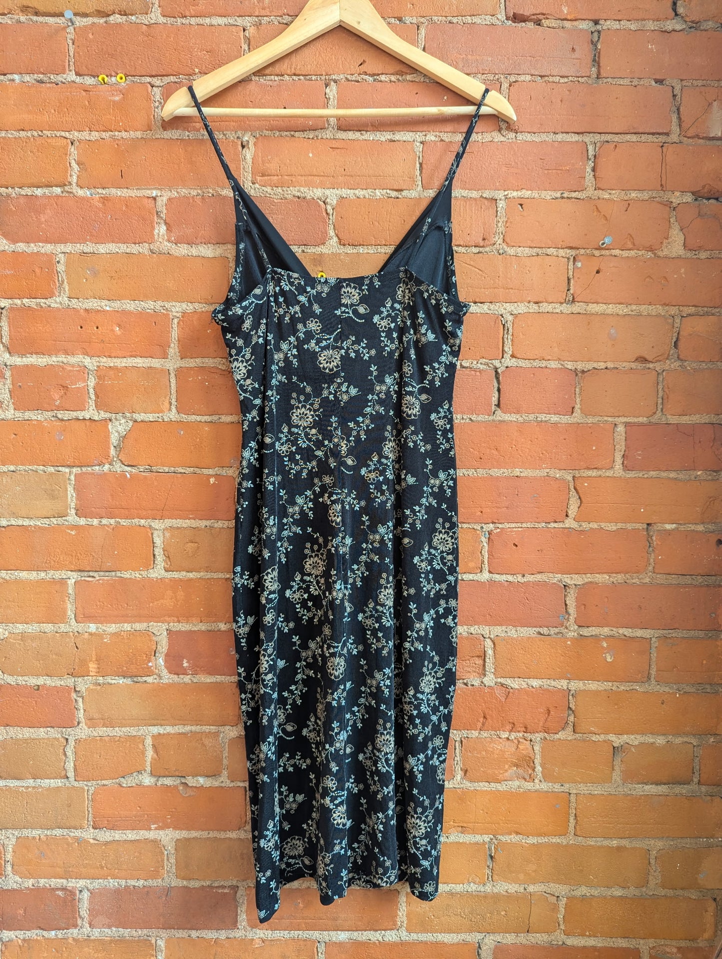 Y2K Jessica Black Floral Print Mini Dress