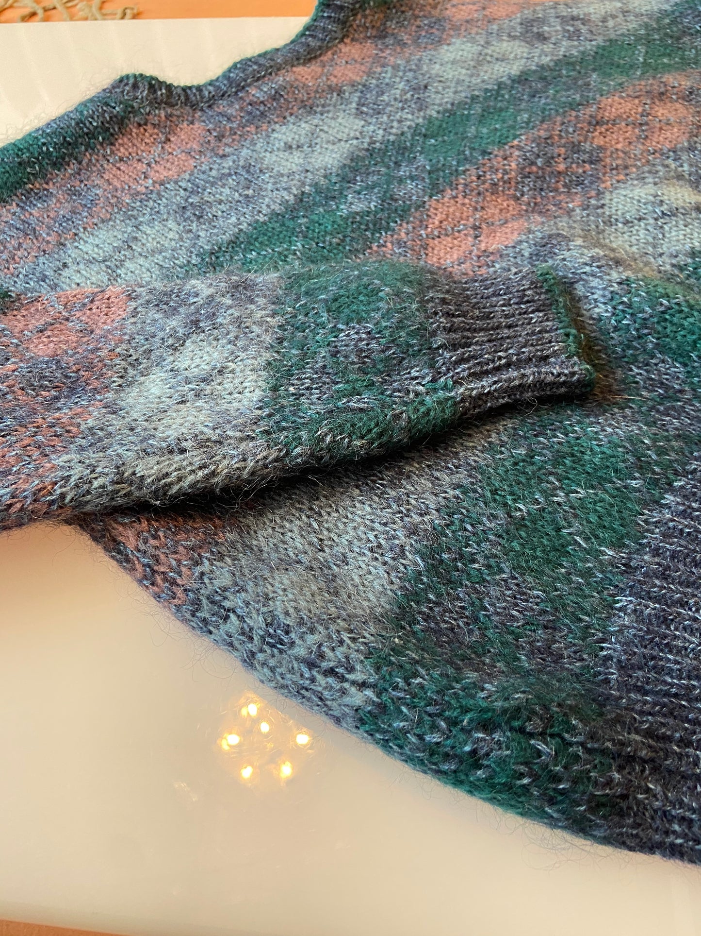 Jewel-toned Mohair Blend Cropped Sweater