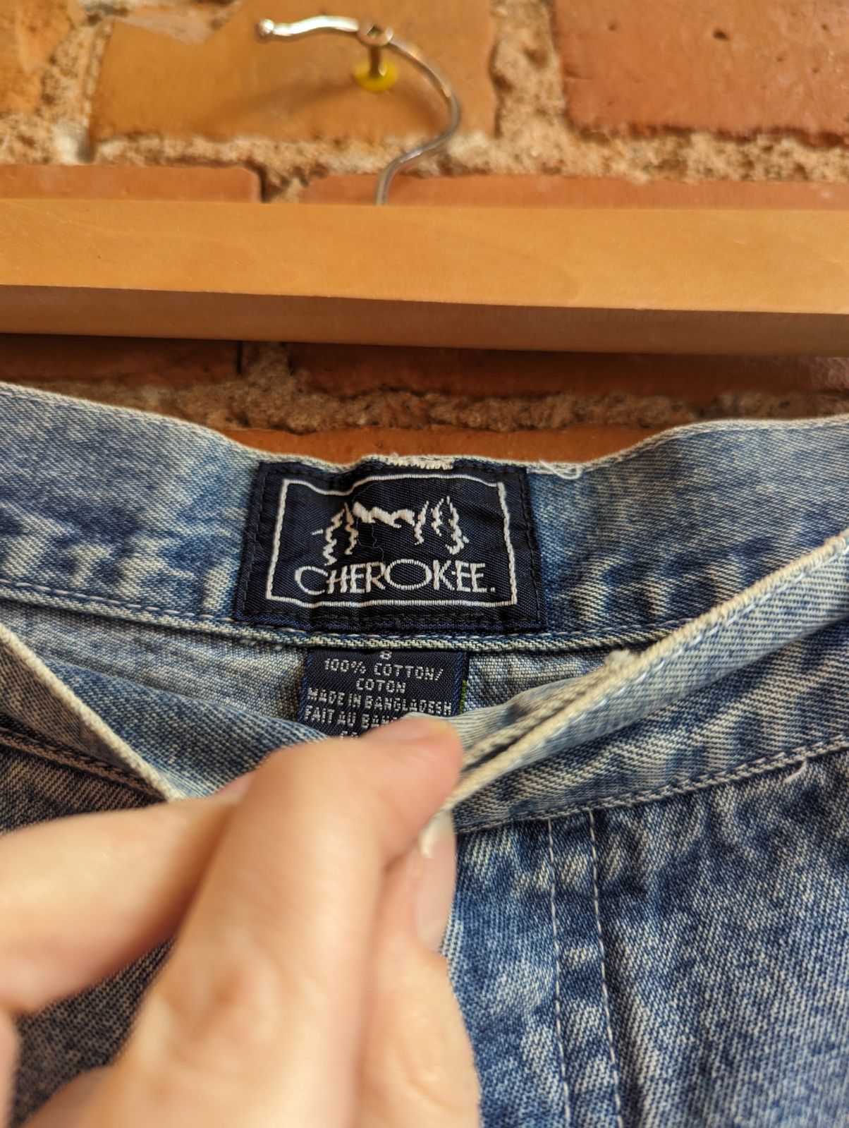 1990s Cherokee Light Wash Longline Denim Shorts