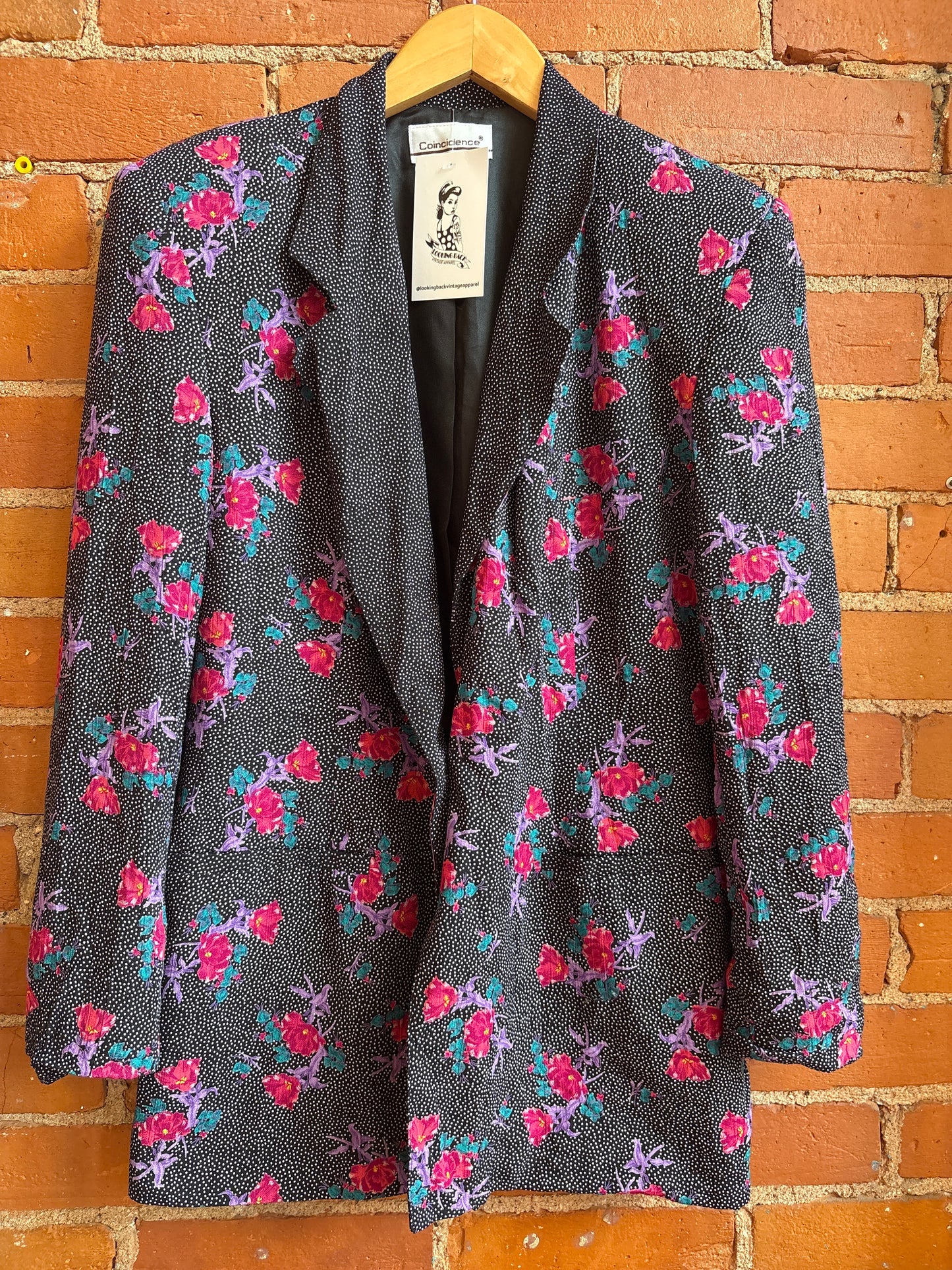 Floral Polka Dot Blazer
