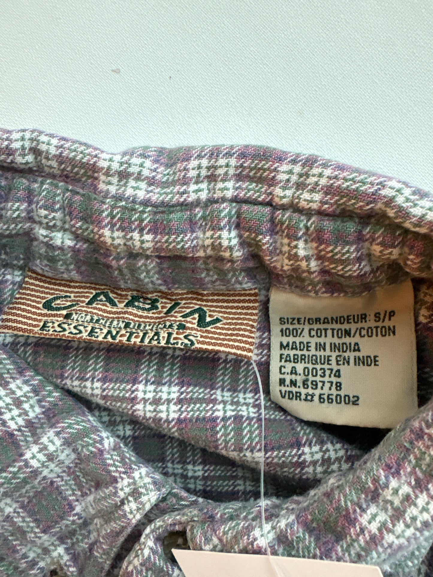 Pink Green & Grey Plaid Cotton Button-Down