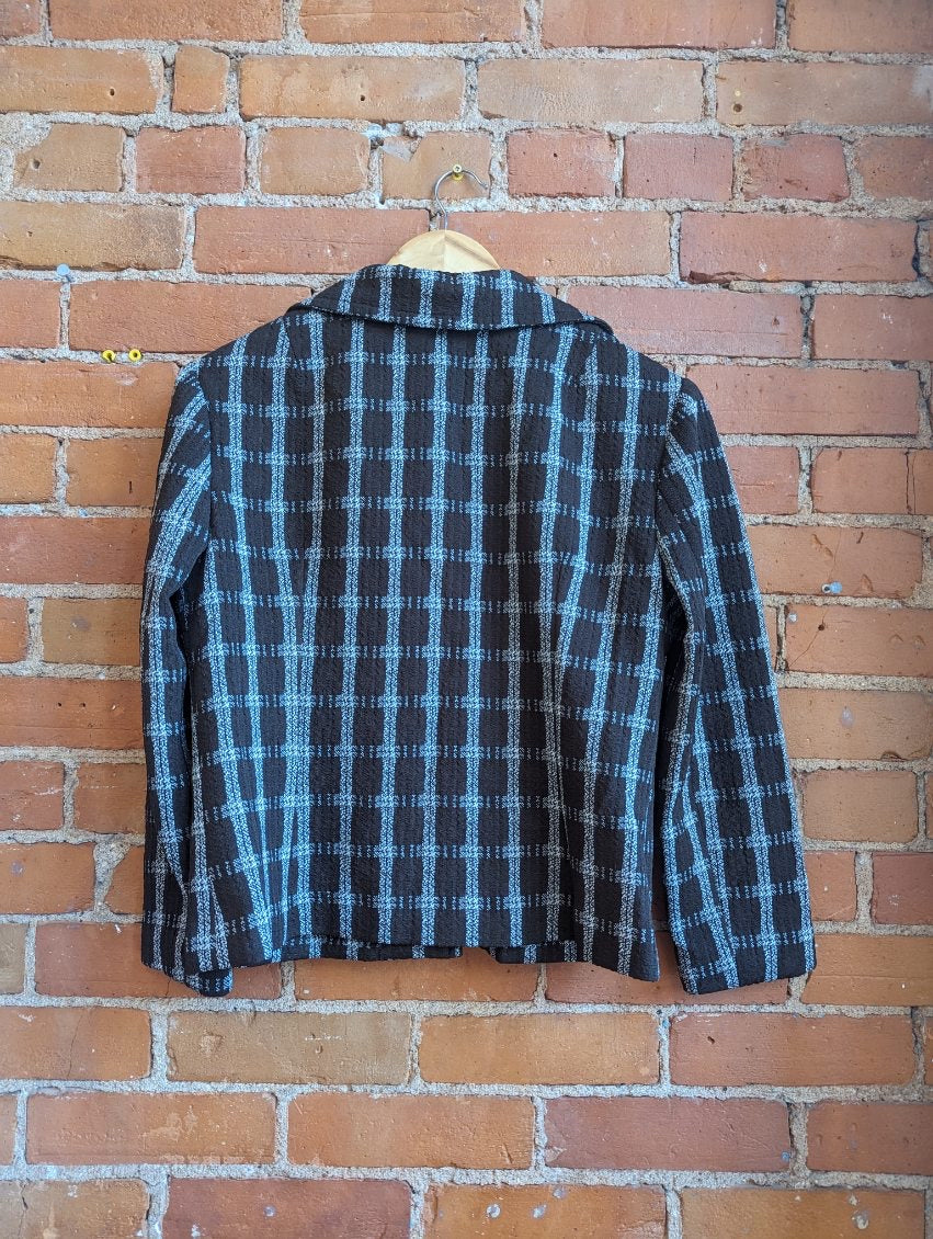 1970s Lou La-Bell Brown and White Plaid Jacket