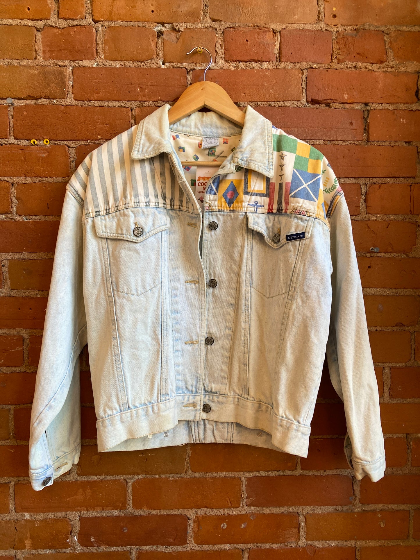 90s Printed Denim Jacket